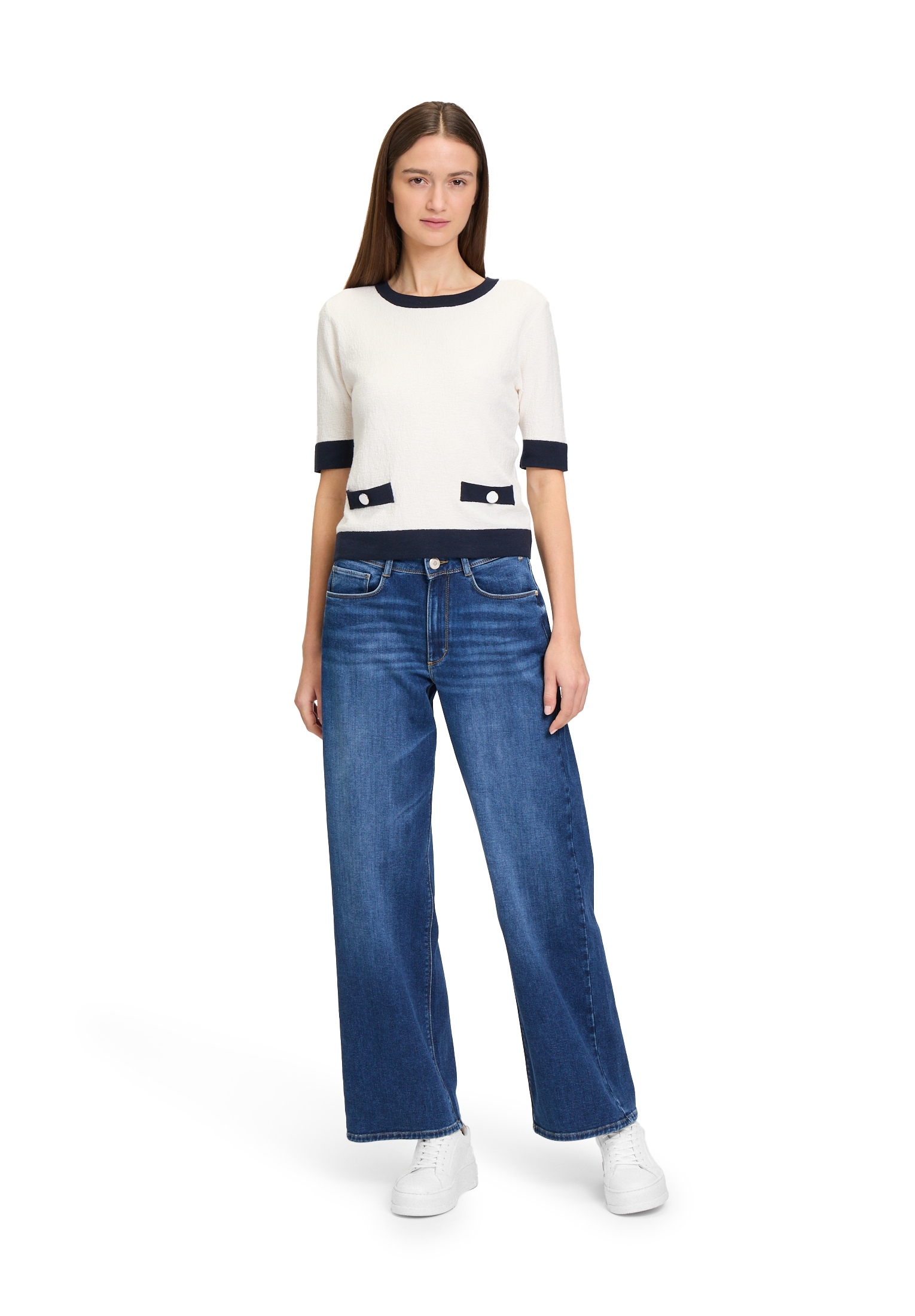 Betty&Co High-waist-Jeans »Betty & Co High Waisted-Jeans mit weitem Bein«