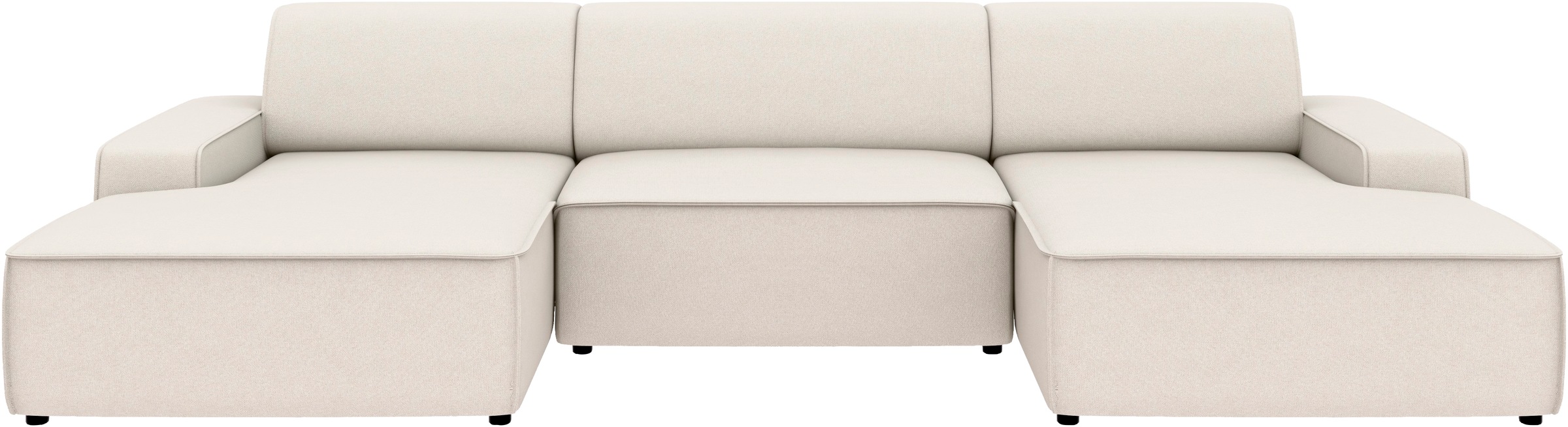 TRENDMANUFAKTUR Wohnlandschaft »Graz, wahlweise mit Sitzvorschub und Bettkasten, U-Form, Breite 329 cm«, in Cord-, haustierfreundlichem LEO Struktur- oder LUMOS-3D-Bezug