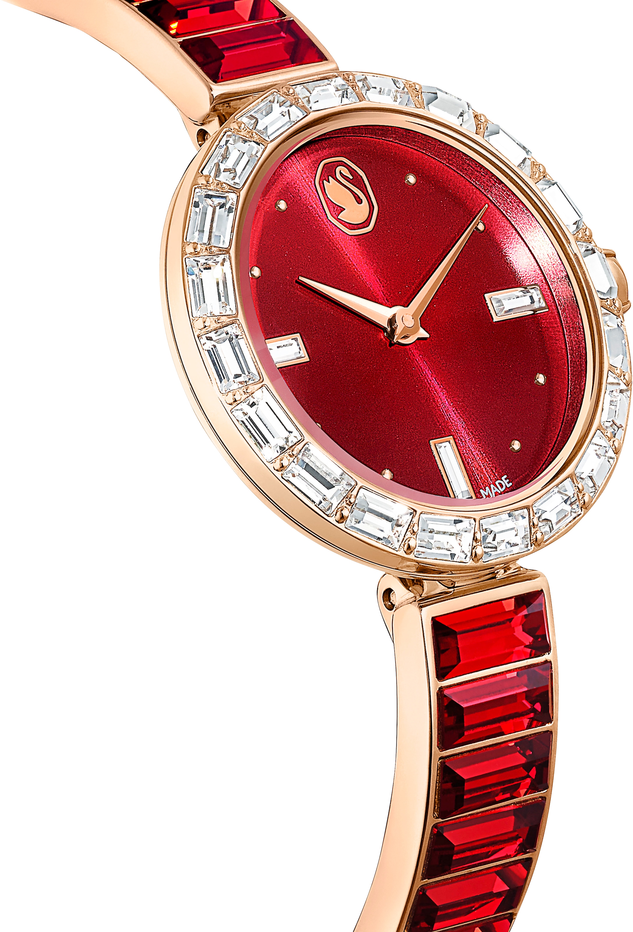 Swarovski Quarzuhr »MATRIX BANGLE«, Armbanduhr, Damenuhr, Swiss Made, Edelstahlarmband, analog