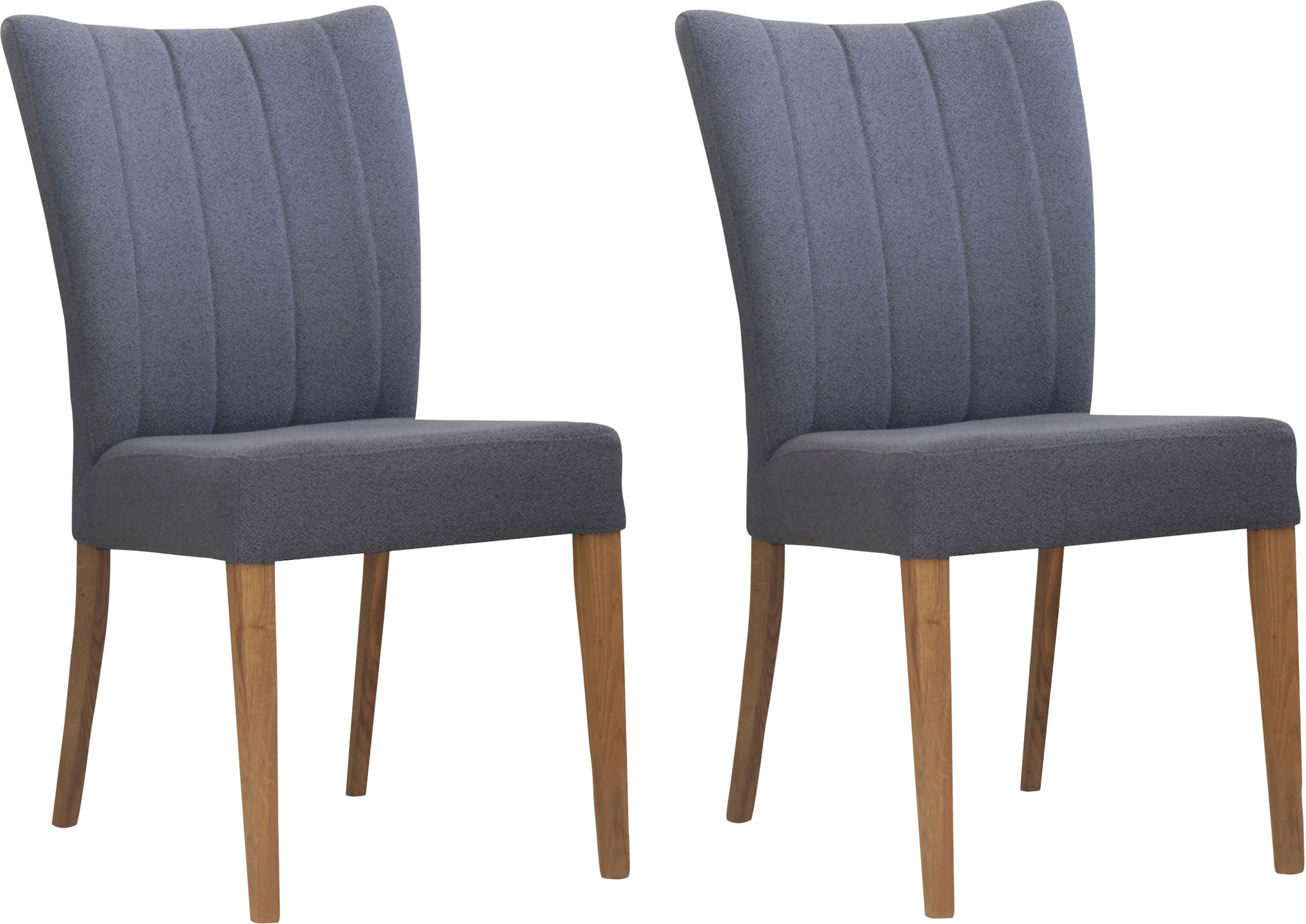 Home affaire 4-Fußstuhl "Dia" (Set) 2 Stk. Strukturstoff Gestell Eiche mass günstig online kaufen