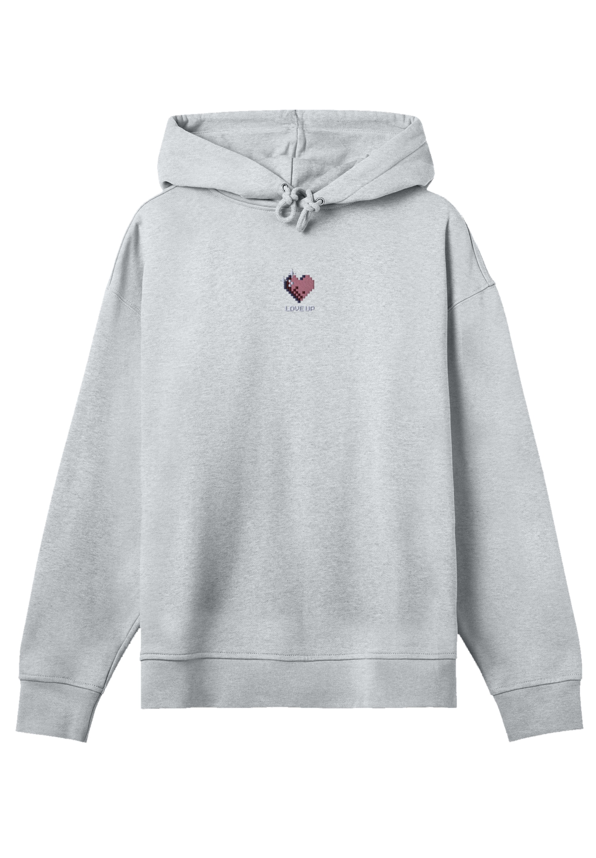 F4NT4STIC Kapuzenpullover »Pixel Herz bestickt«, bestickt, Premium Qualität