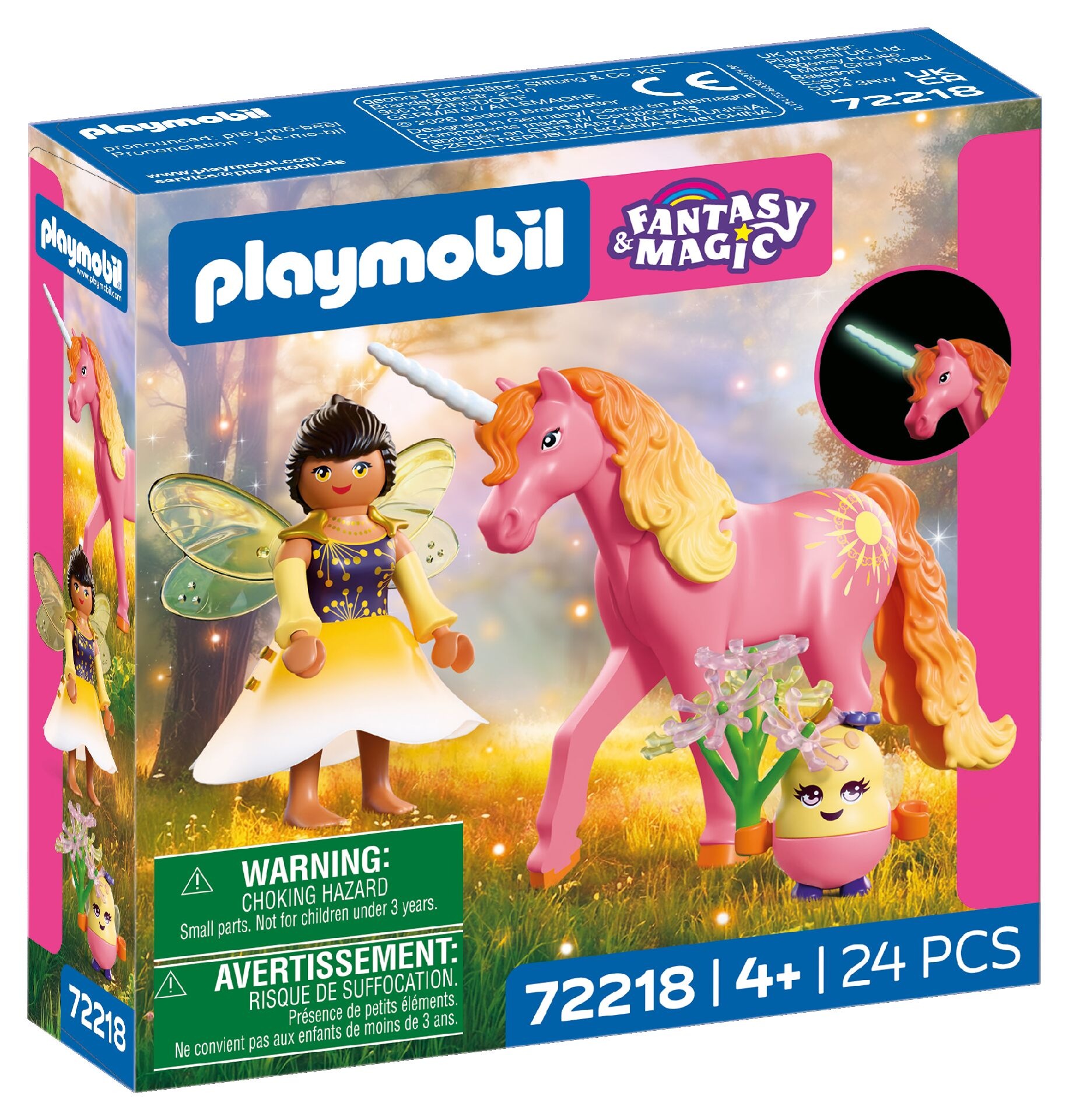 Playmobil® Konstruktions-Spielset »Sammeleinhorn Morgentau mit Fee (72218), Fantasy & Magic«