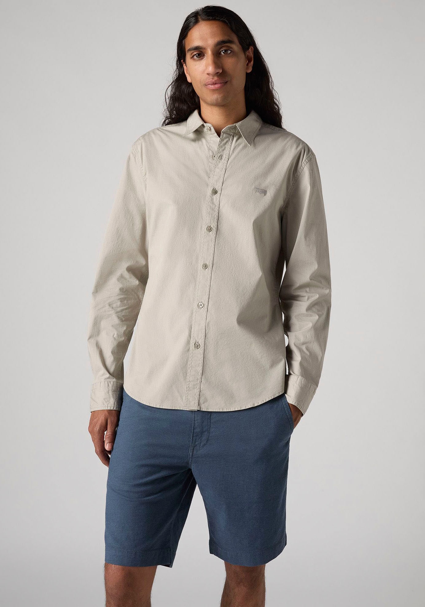 Levi's® Jeanshemd »BATTERY HM SHIRT SLIM«, mit Logobadge
