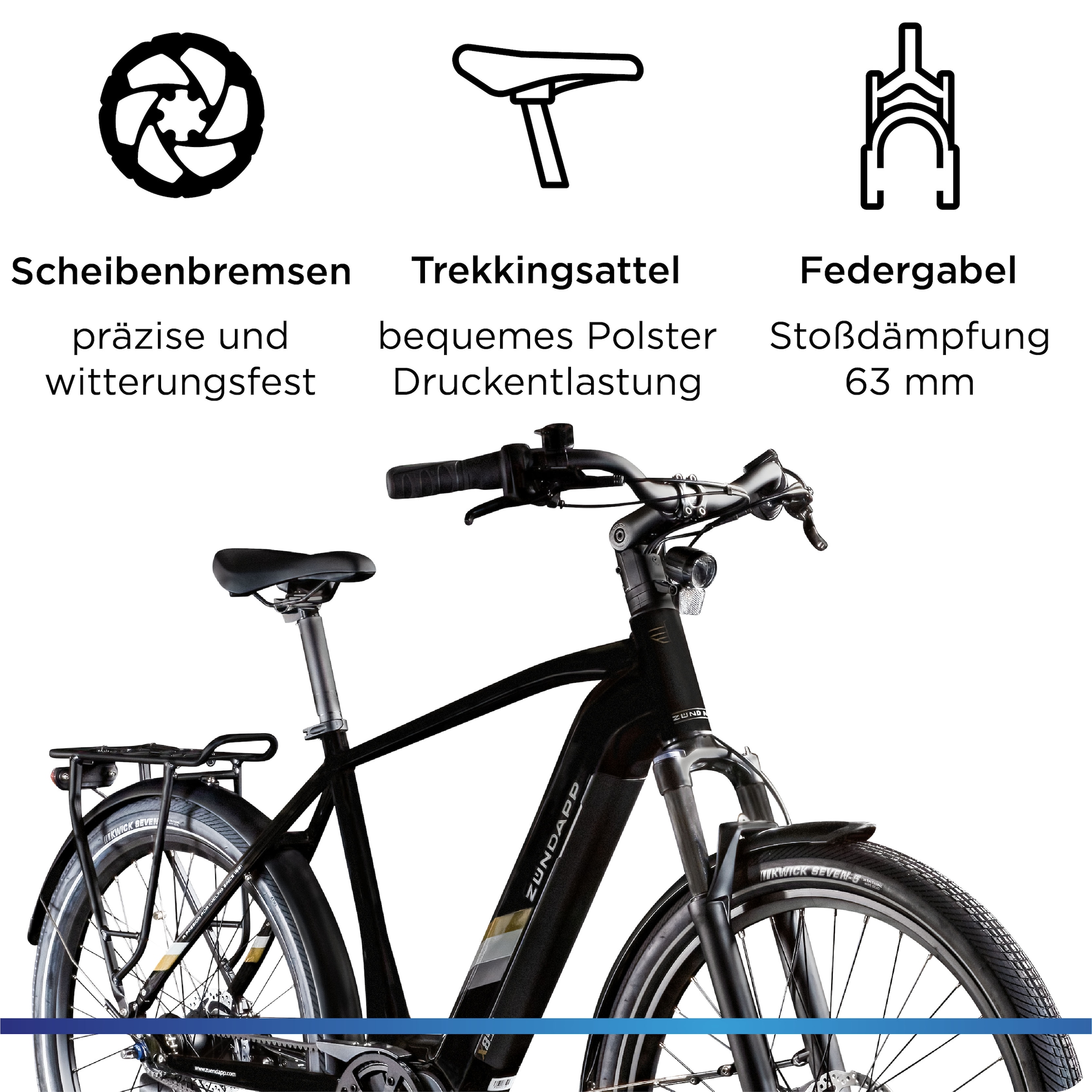 Zündapp »X850« 7 Gang Nabenschaltung Mittelmotor 250 W Pedelec, Elektrofahrrad für Damen und Herren