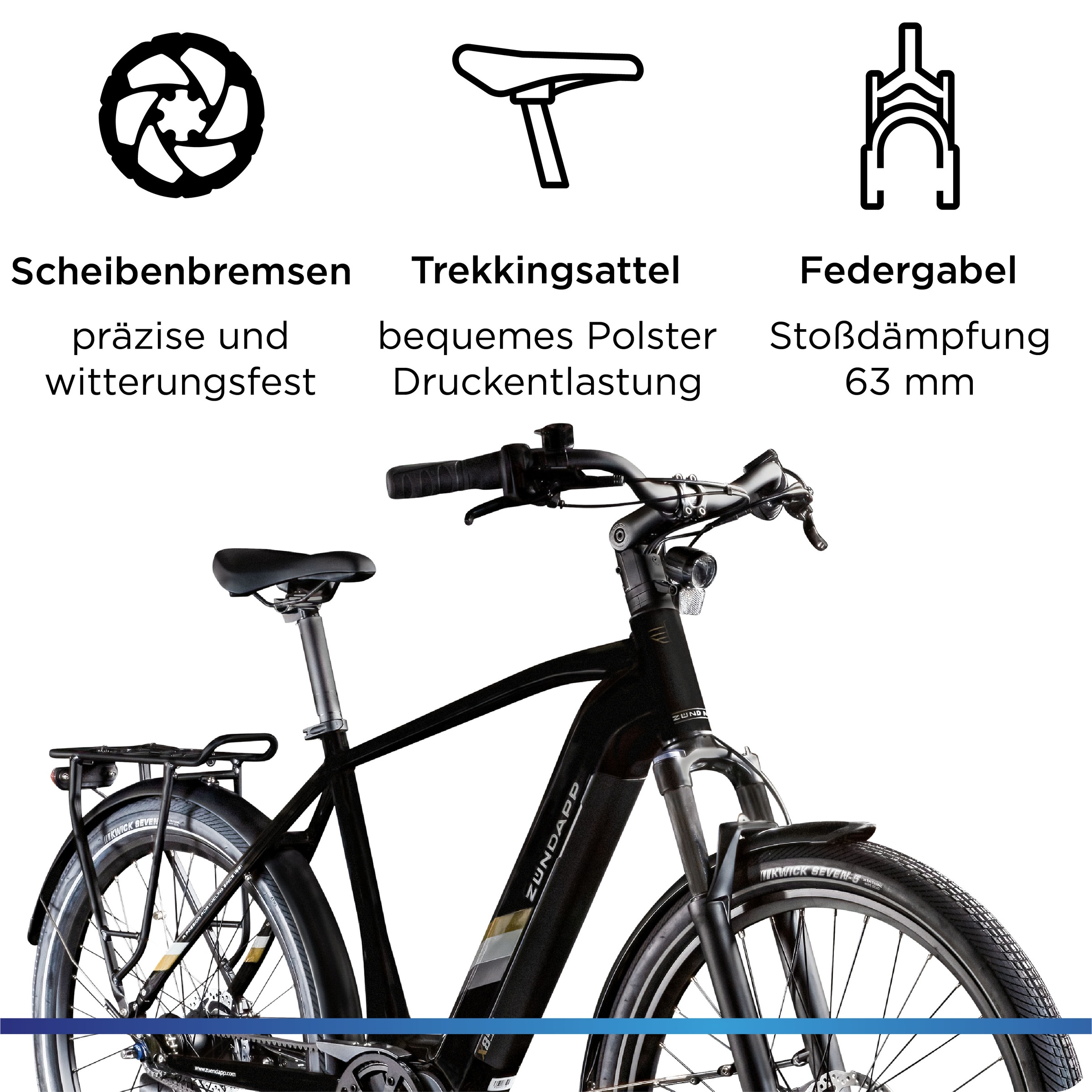 E-Bike ZÜNDAPP "X850" Gr. 53, schwarz, Elektrofahrräder, 53cm, 27,5 Zoll (69,85cm), Pedelec, Elektrofahrrad für Damen und Herren 3