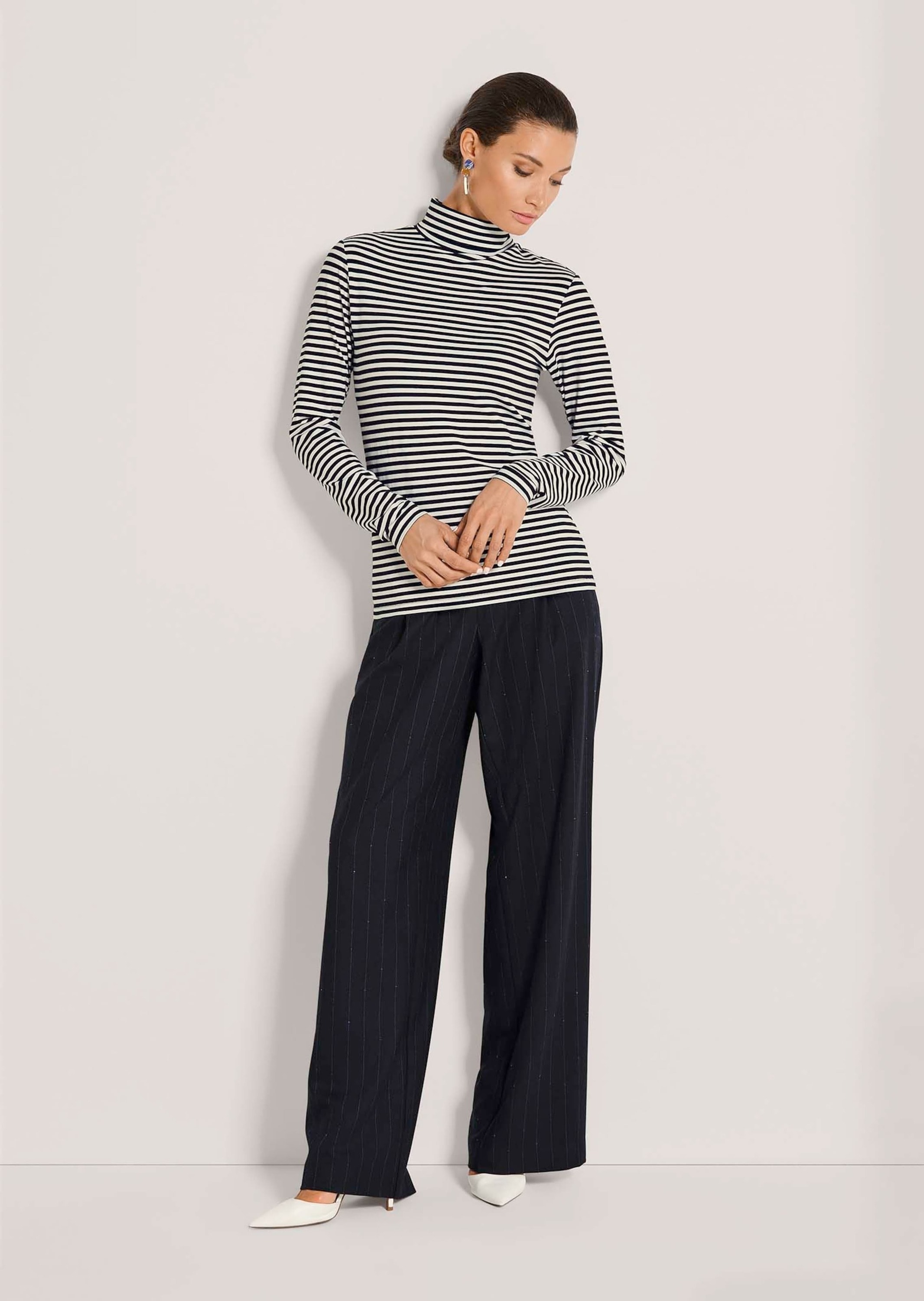 MADELEINE Langarmshirt »Shirt Ringelshirt mit Rollkragen«