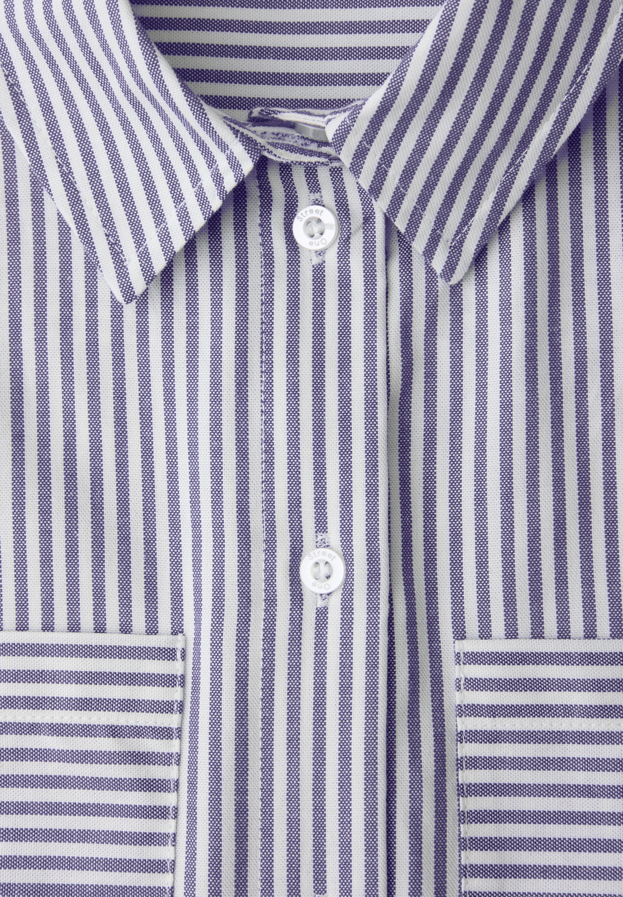 STREET ONE Langarmbluse aus reiner Baumwolle