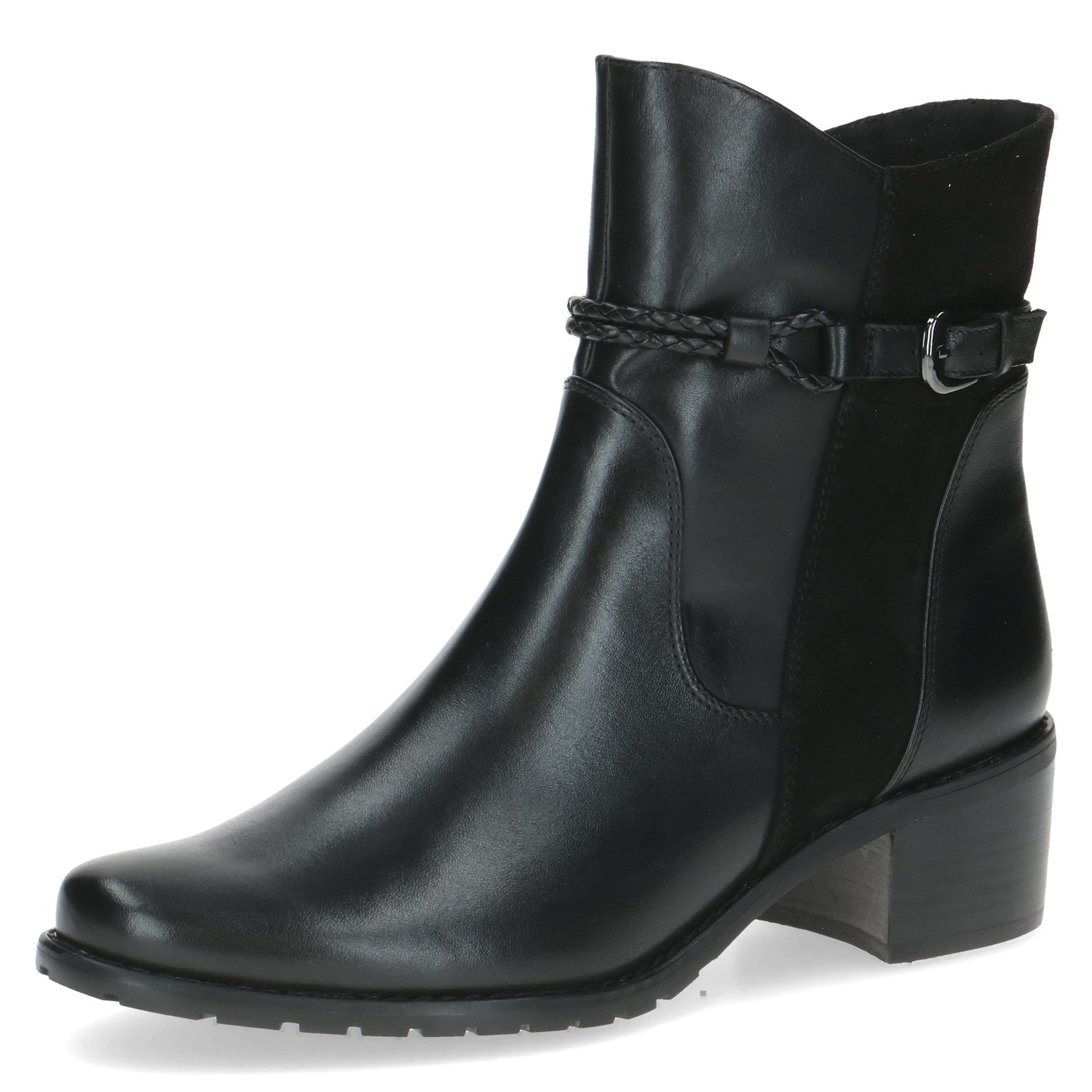 Caprice Stiefelette, Blockabsatz, Businessschuh mit geflochtenem Zierriemch günstig online kaufen