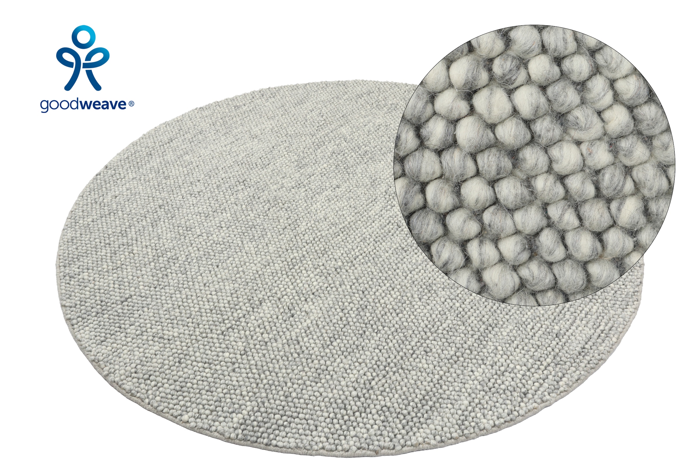 LeGer Home by Lena Gercke Teppich »Ainhoa, handgewebt, Wolle« rund 12 mm Höhe Teppich, Wohnzimmer, Schlafzimmer, Esszimmer