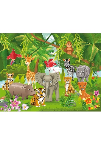 Papermoon Fototapetas »Kids Jungle Animals«
