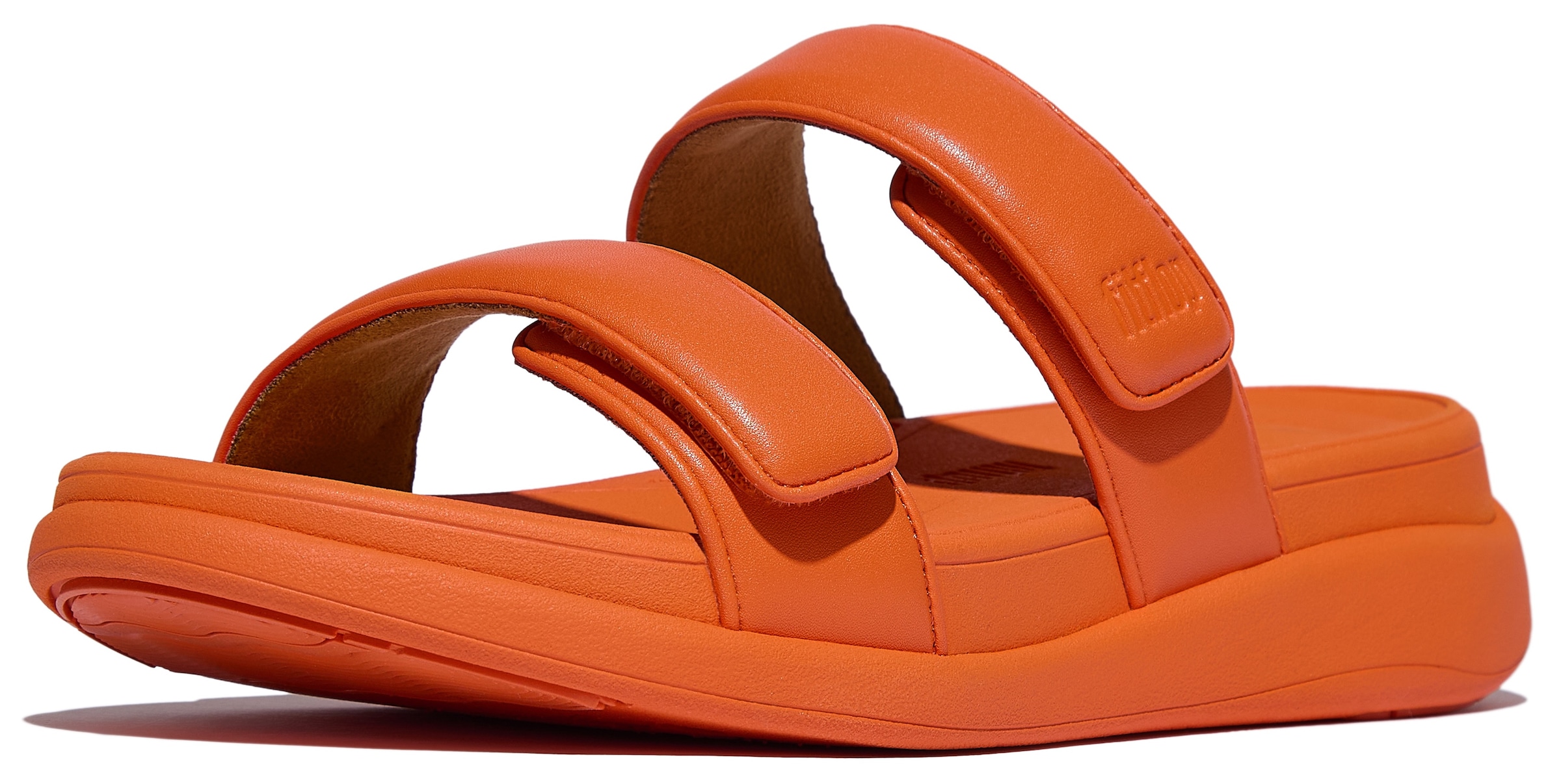 Fitflop Pantolette »F-MODE GO«, Plateausandale mit dämpfender MICROWOBBLEBOARD Technologie