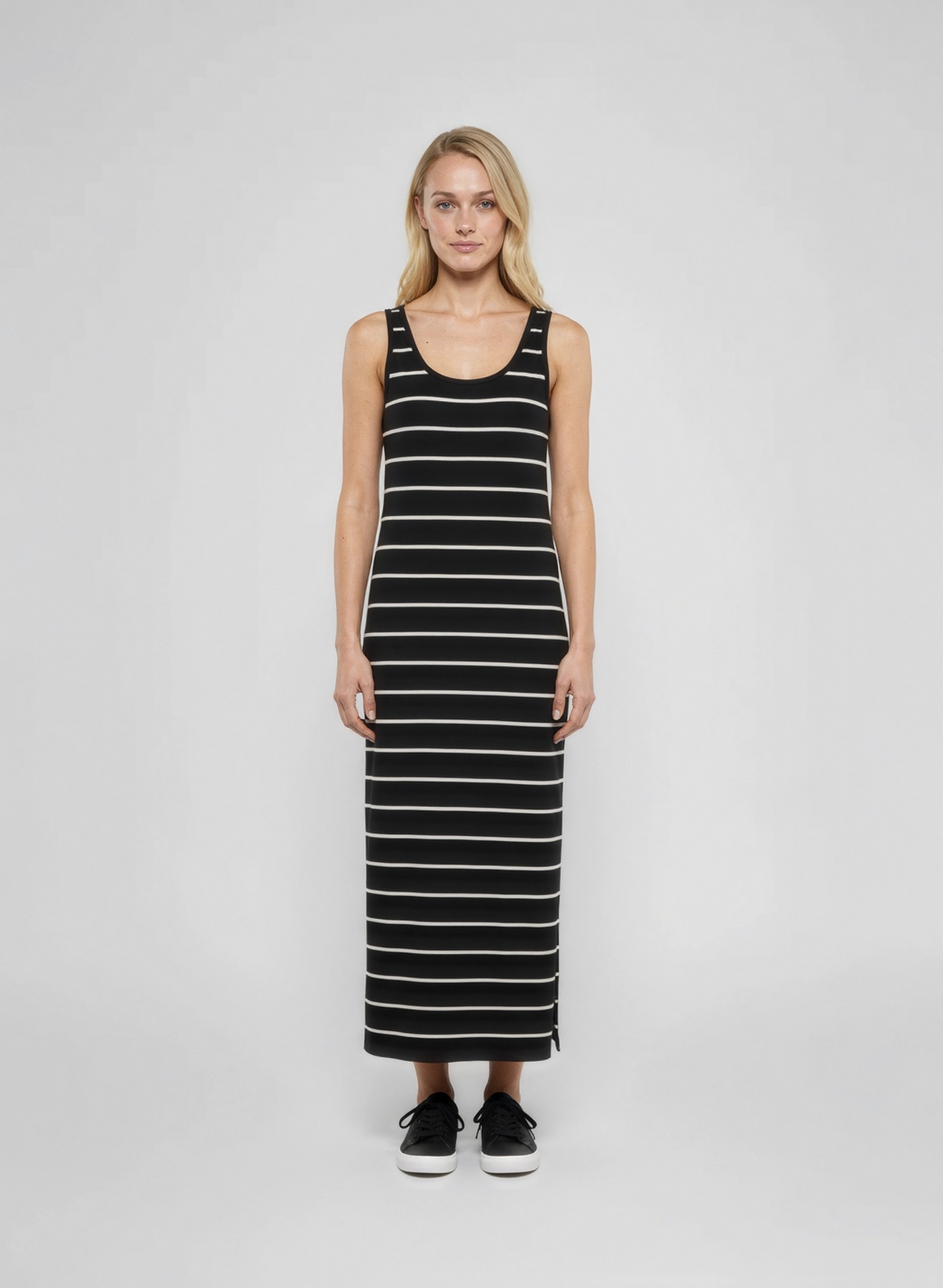 Blue Seven 9990 Women Jersey Dress Black 40 3