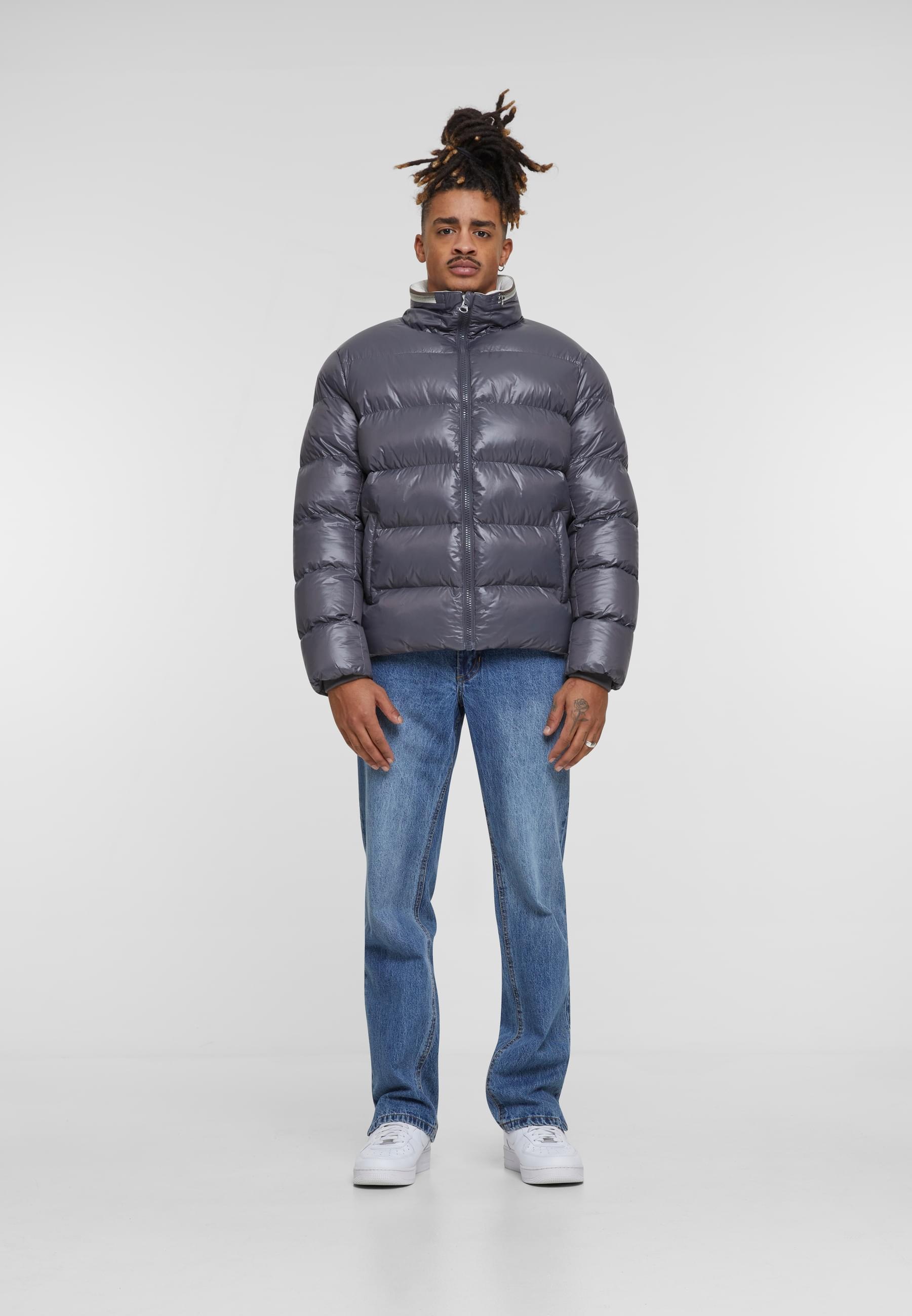 URBAN CLASSICS Winterjacke »Urban Classics Recycled Zip neck Puffer Jacket«, (1 St.), ohne Kapuze