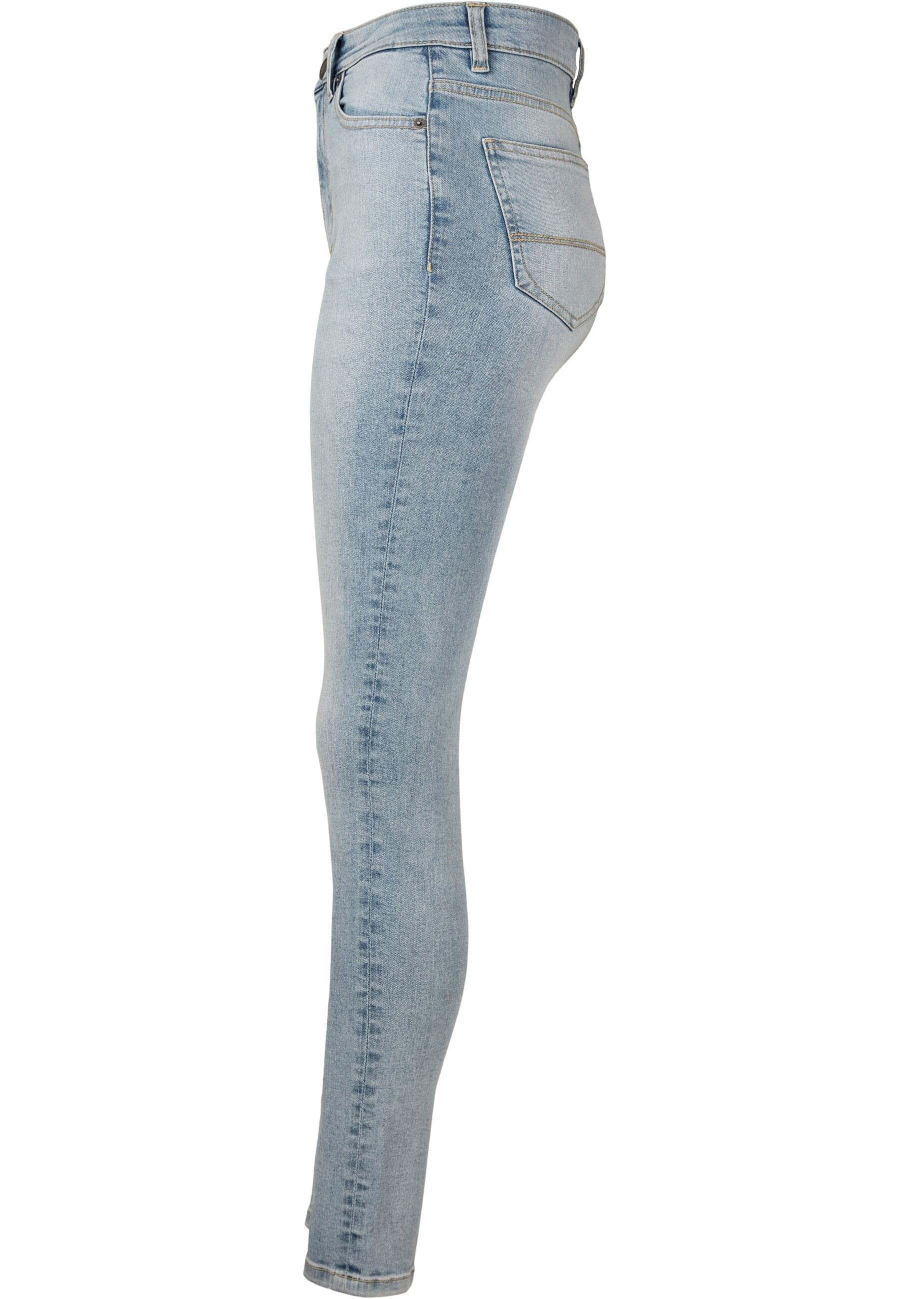 URBAN CLASSICS Bequeme Jeans »Urban Classics Damen Ladies High Waist Slim Jeans«, (1 tlg.)