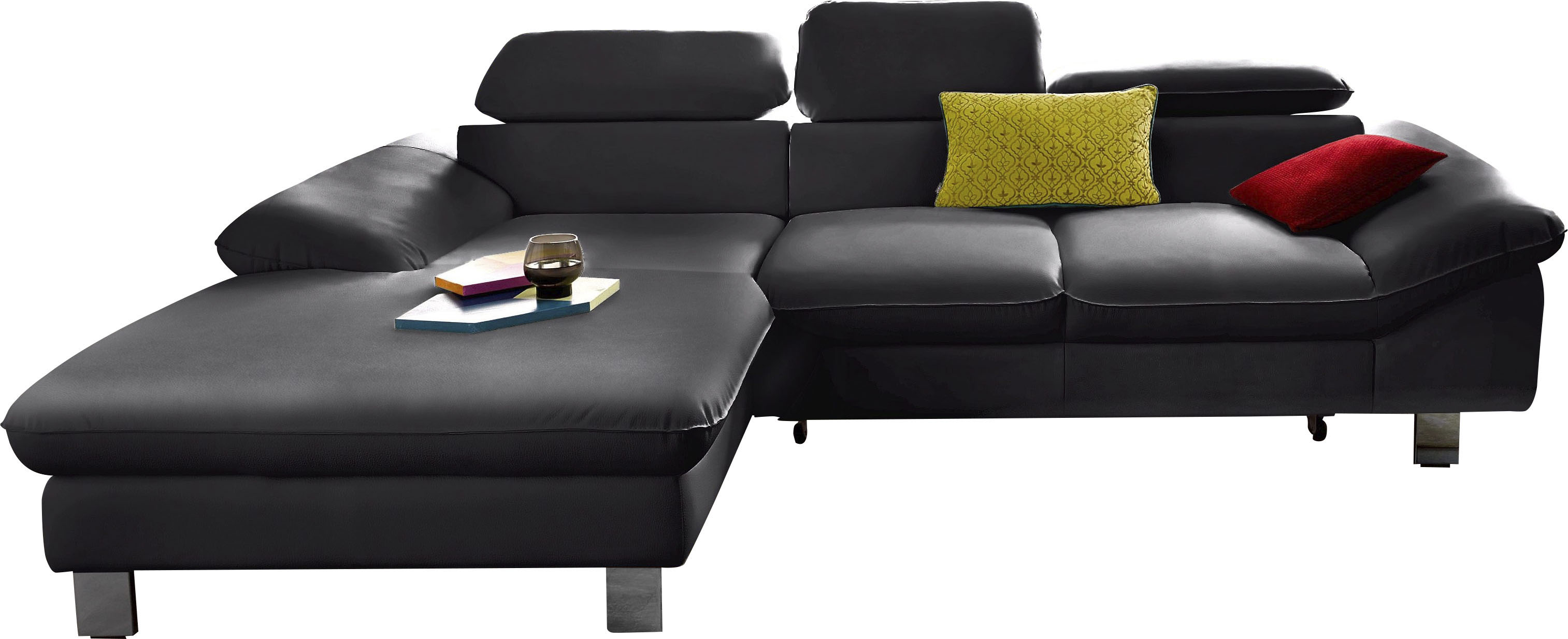 COTTA Ecksofa "Driver L-Form, B:268 cm, moderne Couch mit Wellenunterfederung" Kopfteilverstellung, optional Schlaffunktion & Bettkasten