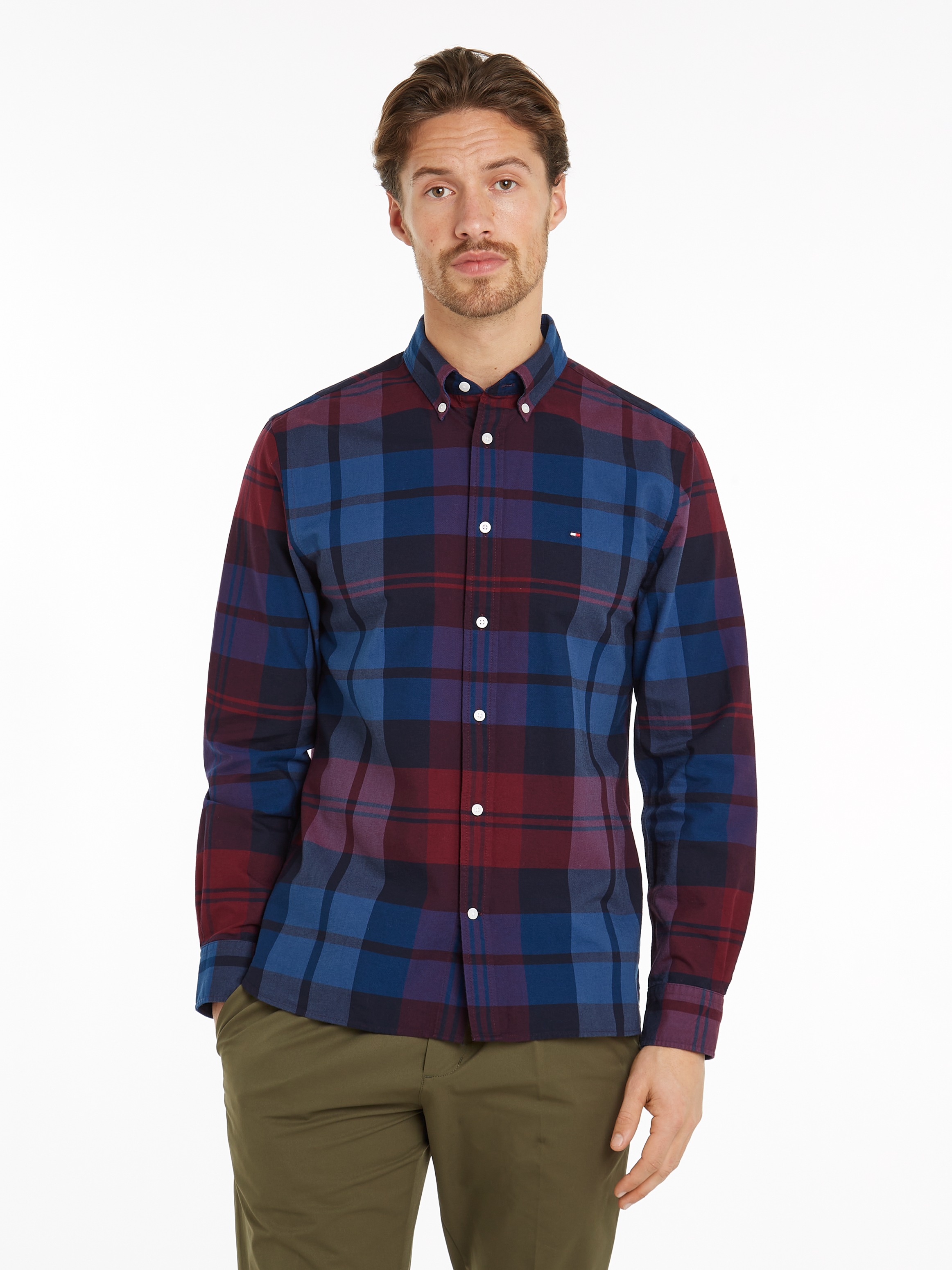 Tommy Hilfiger Langarmhemd "OXFORD BLACKWATCH CHK Regular Fit SHIRT" günstig online kaufen