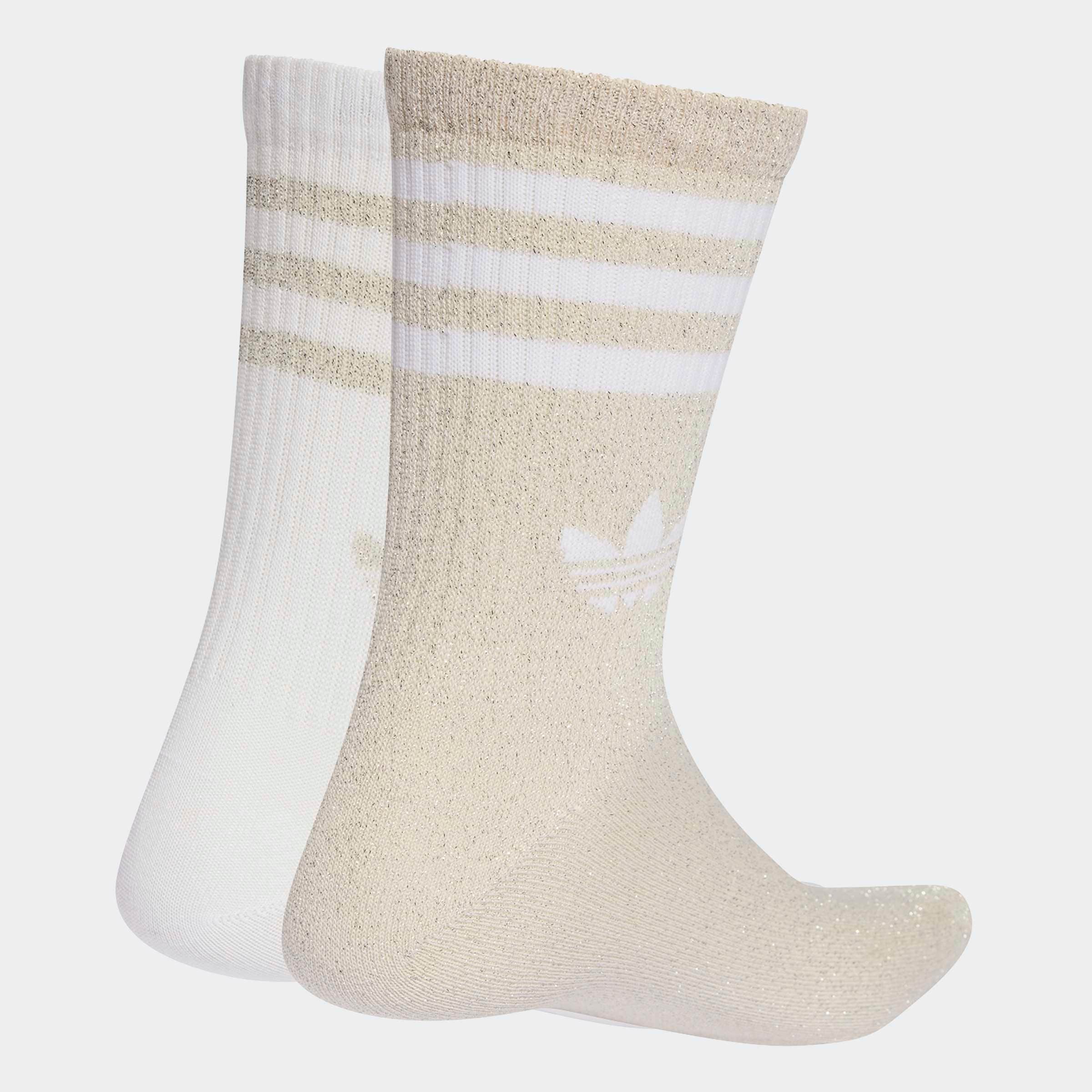 adidas Originals Sportsocken »3-STREIFEN GLITZER CREW, 2 PAAR« 2 Paar tlg. für Laufen, mit Rippbündchen, mit Glitzer auf 3-Streifen und Trefoil