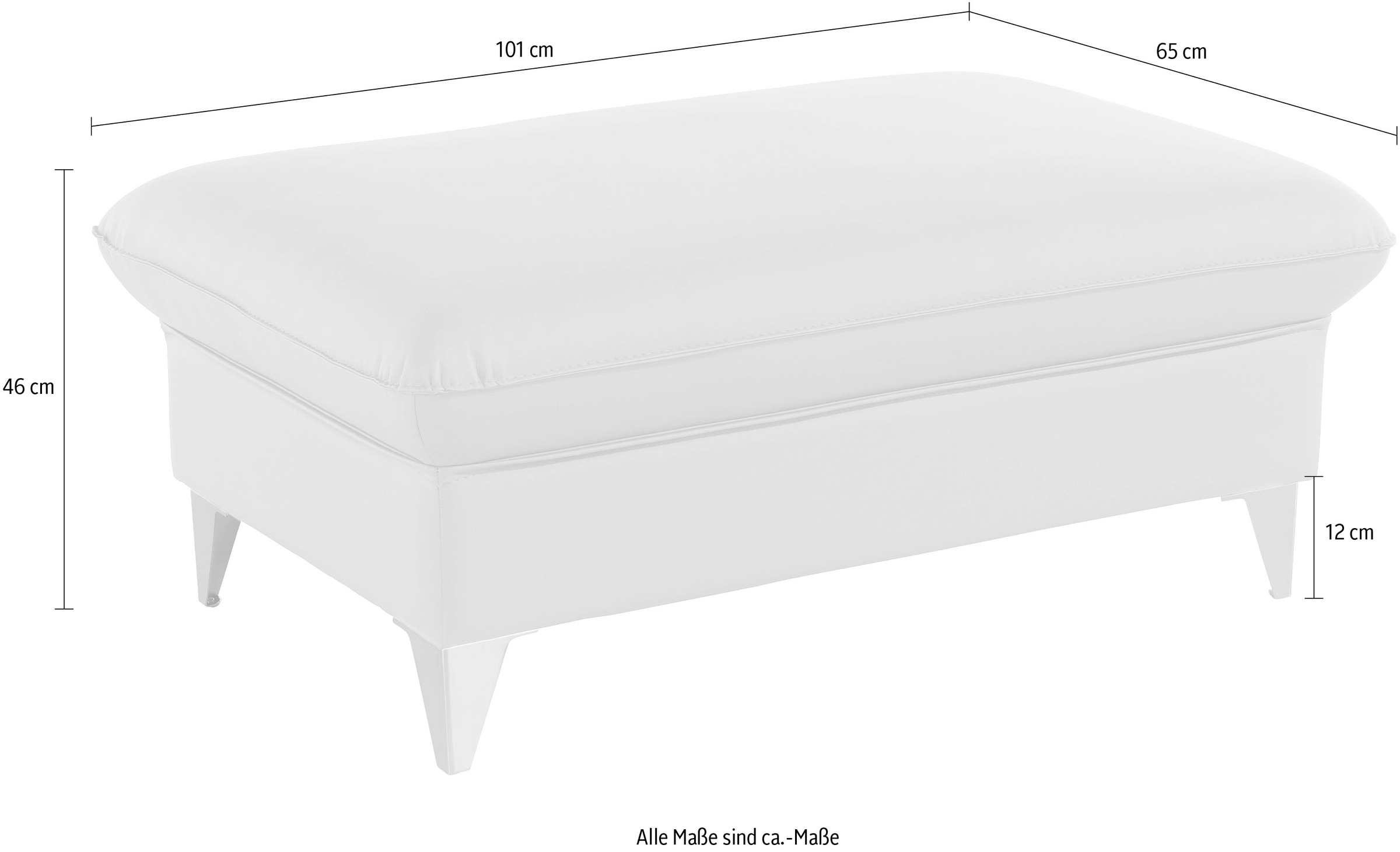 COTTA Polstergarnitur »Caluso L-Form«, (2 tlg.), Set bestehend aus: Ecksofa mit Kopfteilverstellung & Hocker