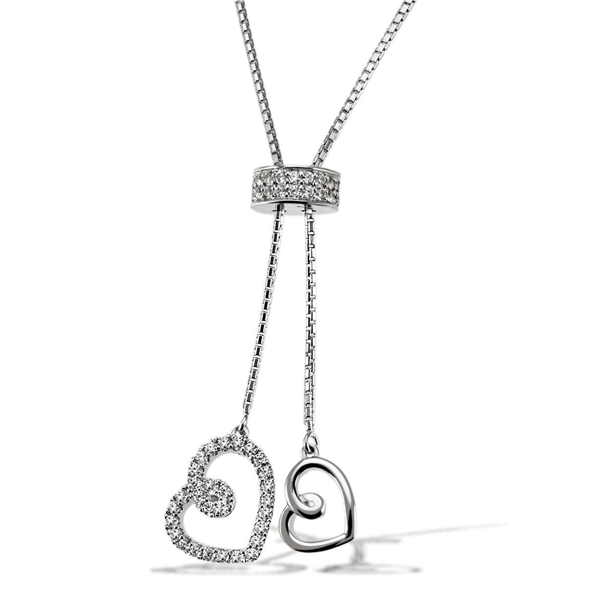 goldmaid Collier, Herz 925/- Sterlingsilber 86 weiße Zirkonia kaufen