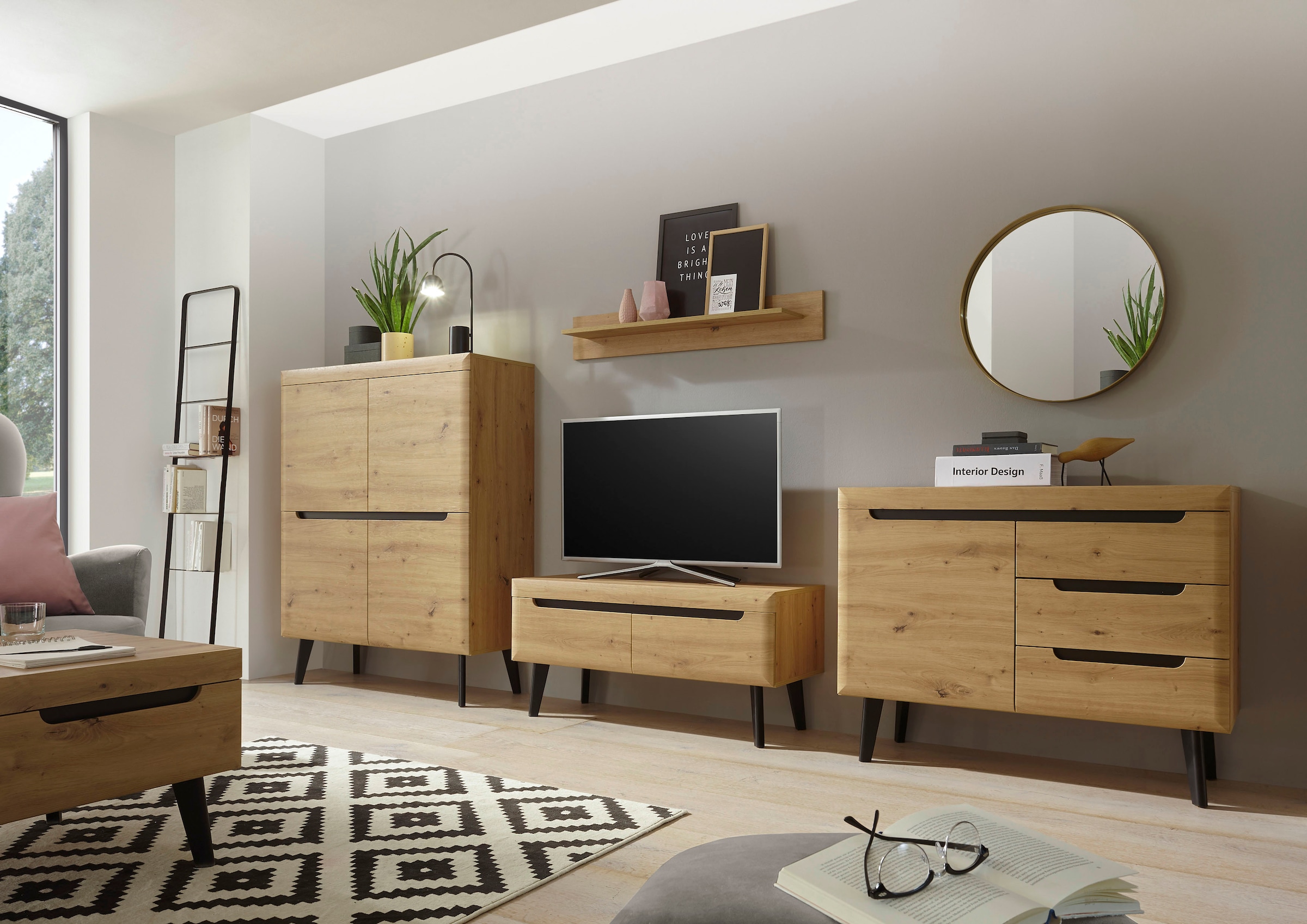 Home affaire Wohnwand »Torge, Anbauwand, Schrankwand, Mediawand, Wohnzimmer-Set« 4 Stk. tlg.