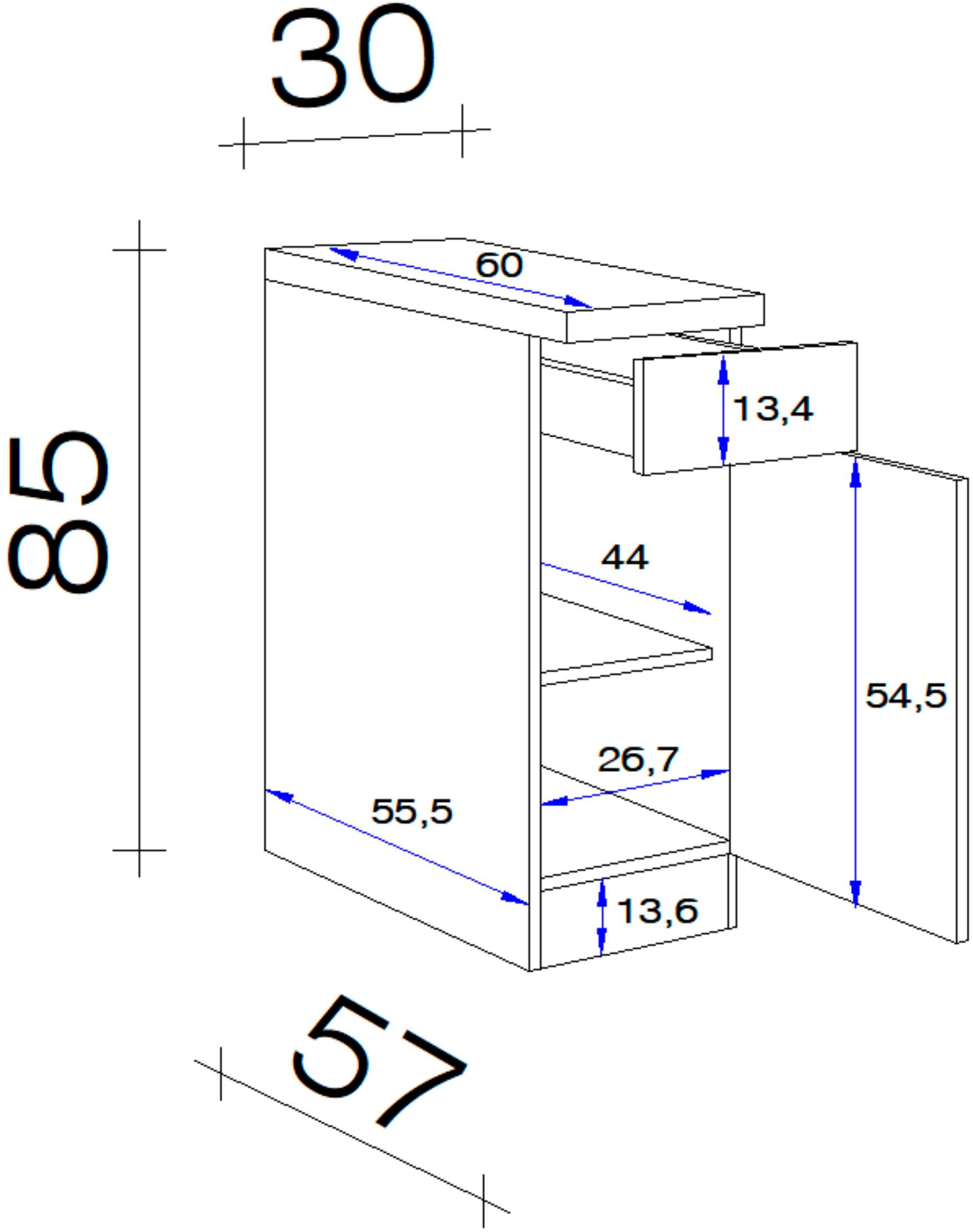 Flex-Well Unterschrank »Nano«, cm kaufen x 60 (B x | x 85/86 x H BAUR T) 30