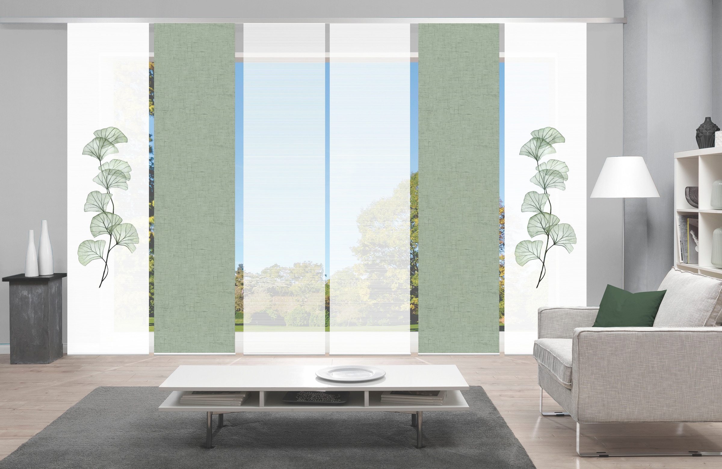 Vision S Schiebegardine "BERTO 6er SET" Paneelwagen 6 Stk. tlg. Schiebevorh günstig online kaufen