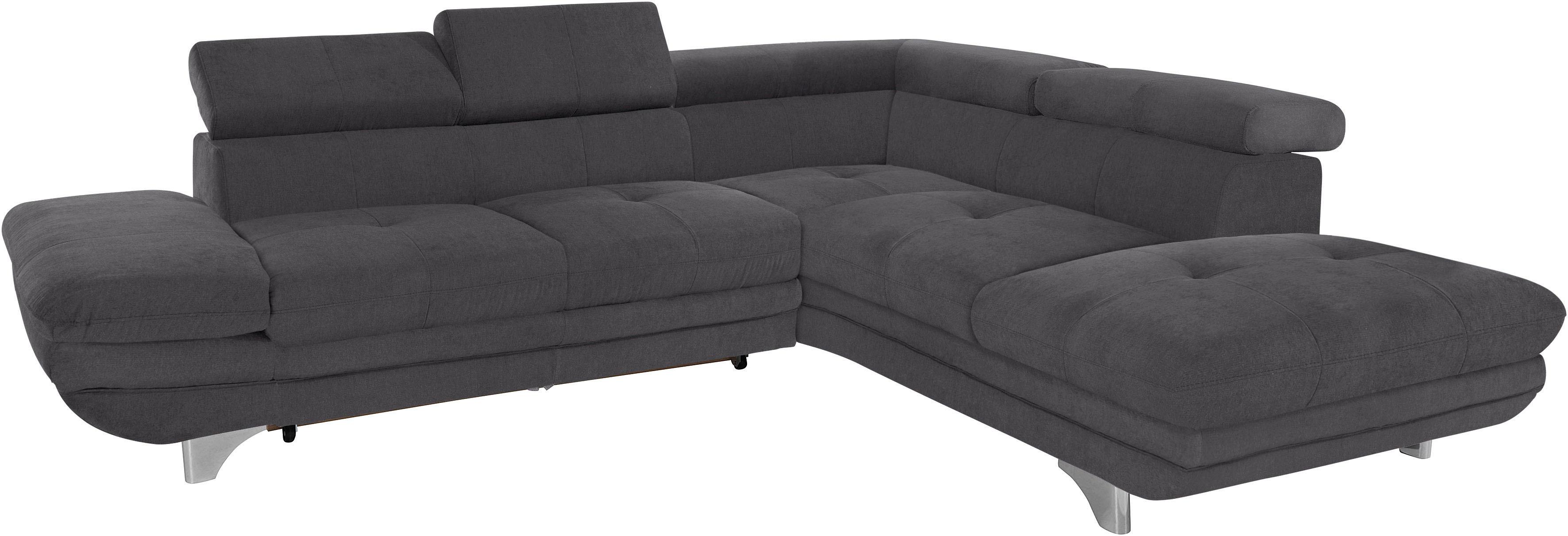 COTTA Ecksofa "Enterprise L-Form" mit Arm- & Kopfteilverstellung, wahlweise mit Schlaffunktion