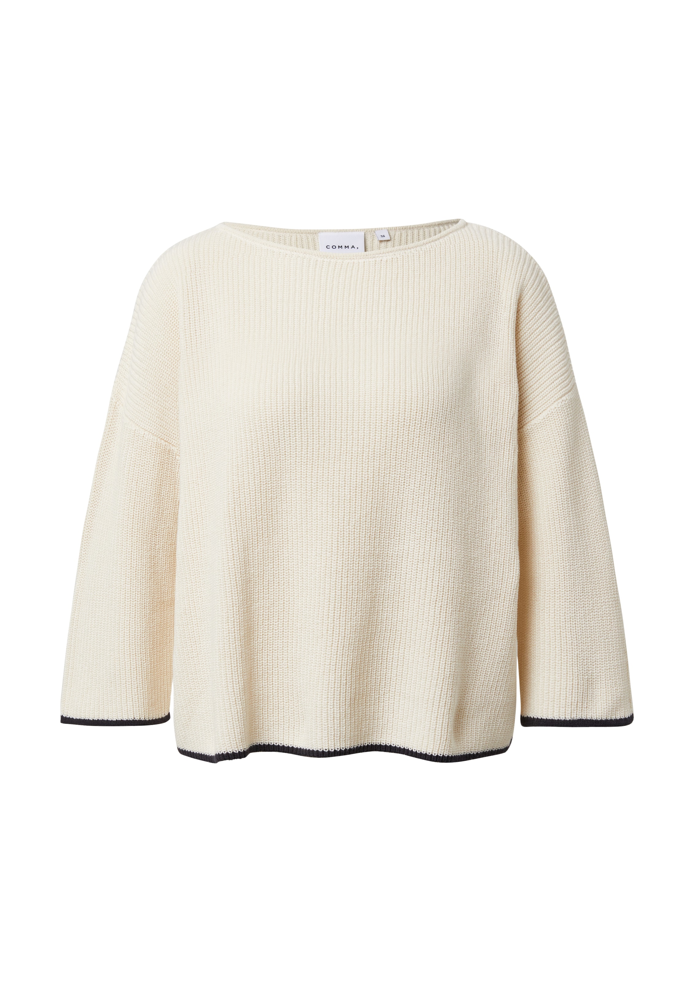 Comma Strickpullover mit Kontrast-Details