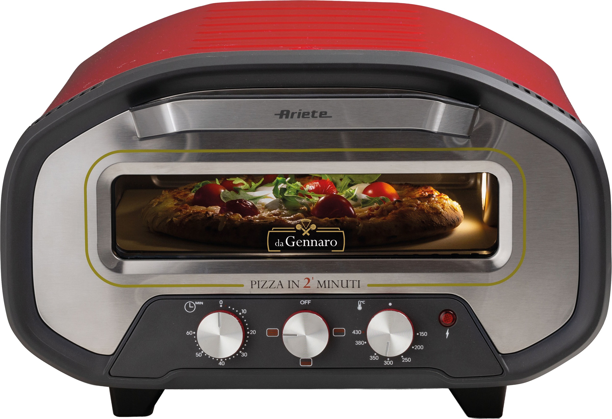 Ariete Pizzaofen "3901" bis 430C, herausnehmbarer Pizzastein, inkl. Zubehör