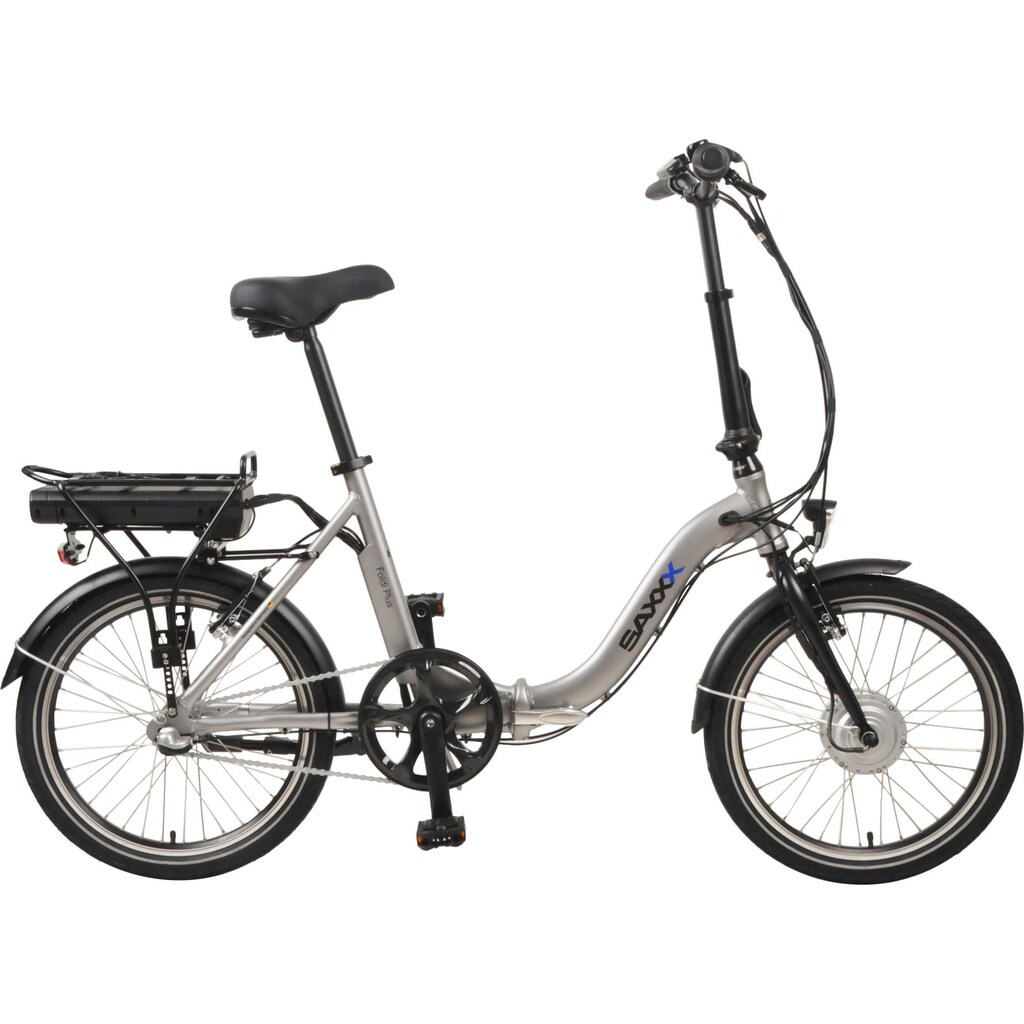 SAXXX E-Bike »Foldi Plus«, 3 Gang, Shimano, Nexus, Frontmotor 250 W