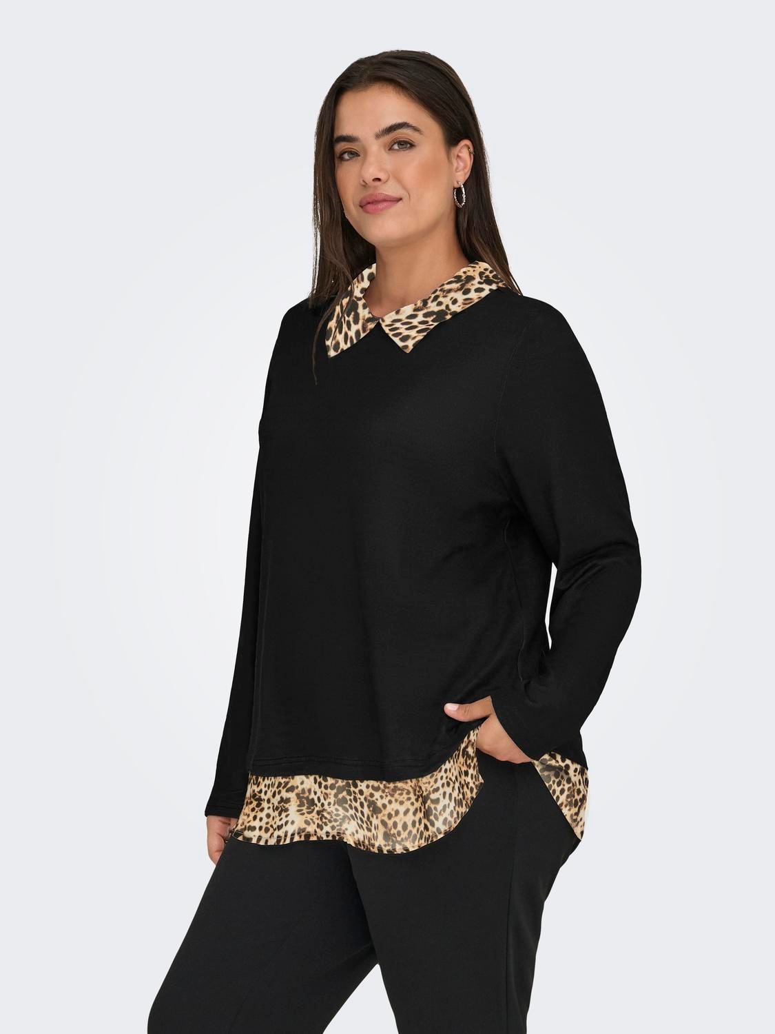 ONLY CARMAKOMA Blusenshirt "CARALBA LS MIX TOP JRS" günstig online kaufen