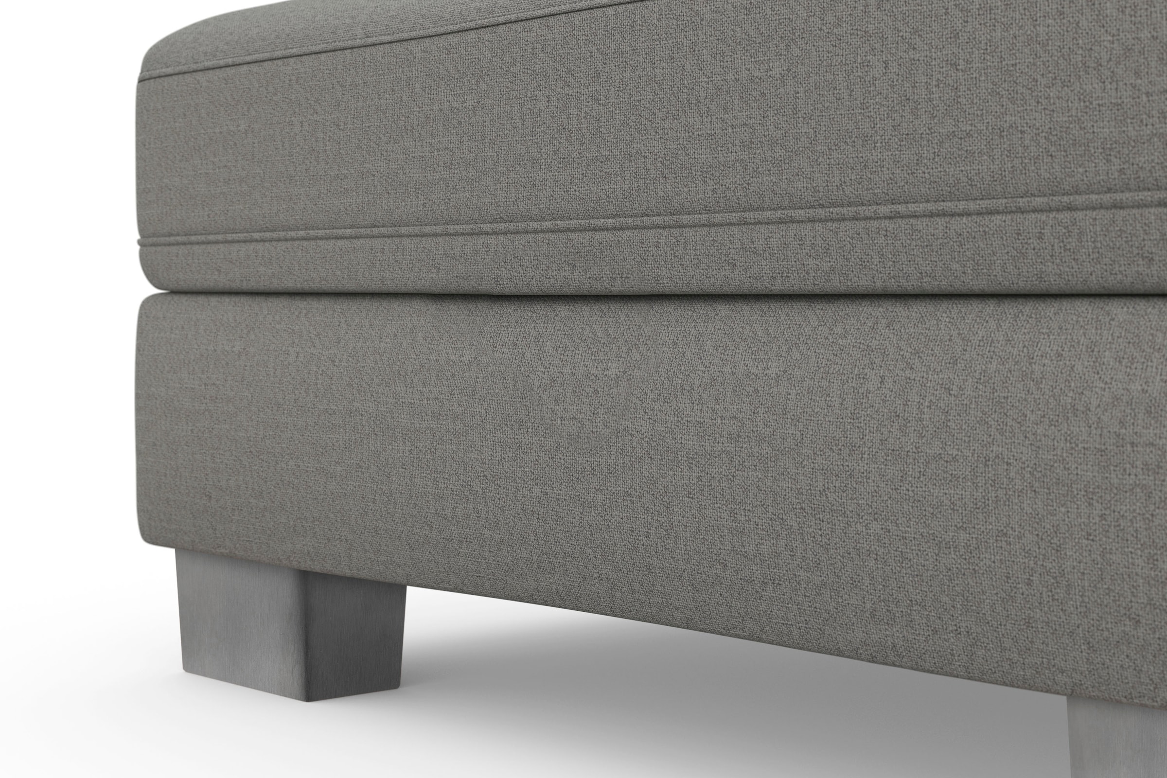sit&more Ecksofa »Dundee L-Form« mit Federkern und Edelstahlfüßen, wahlweise mit Kopfteilverstellung