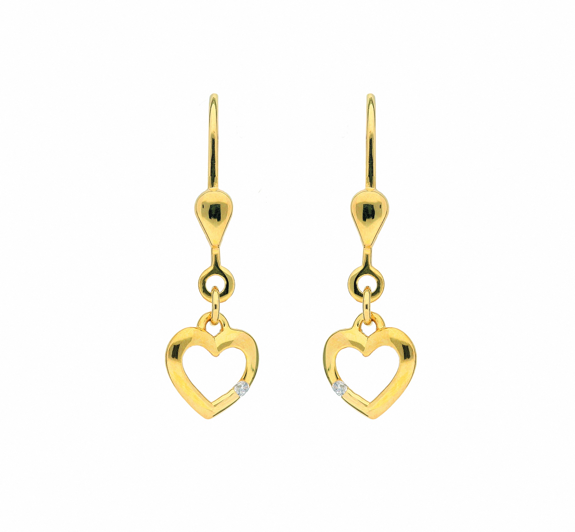 Adelia´s Paar Ohrhänger »1 Paar 333 Gold Ohrringe / Ohrhänger Herz mit  Zirkonia«, mit Zirkonia Goldschmuck für Damen online bestellen | BAUR