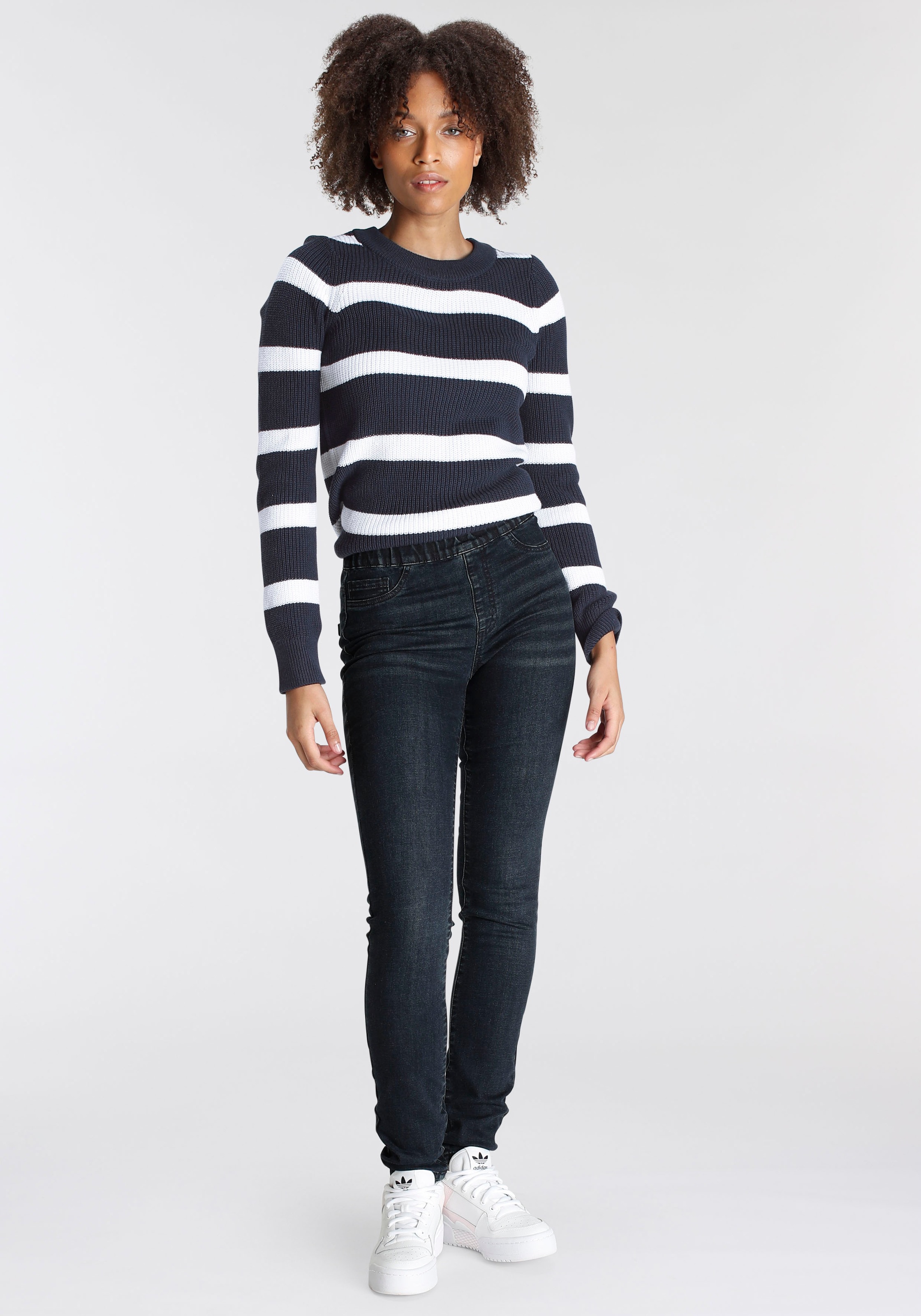 Arizona Damen Jeansjeggings Dunkelblau Gr 36 3