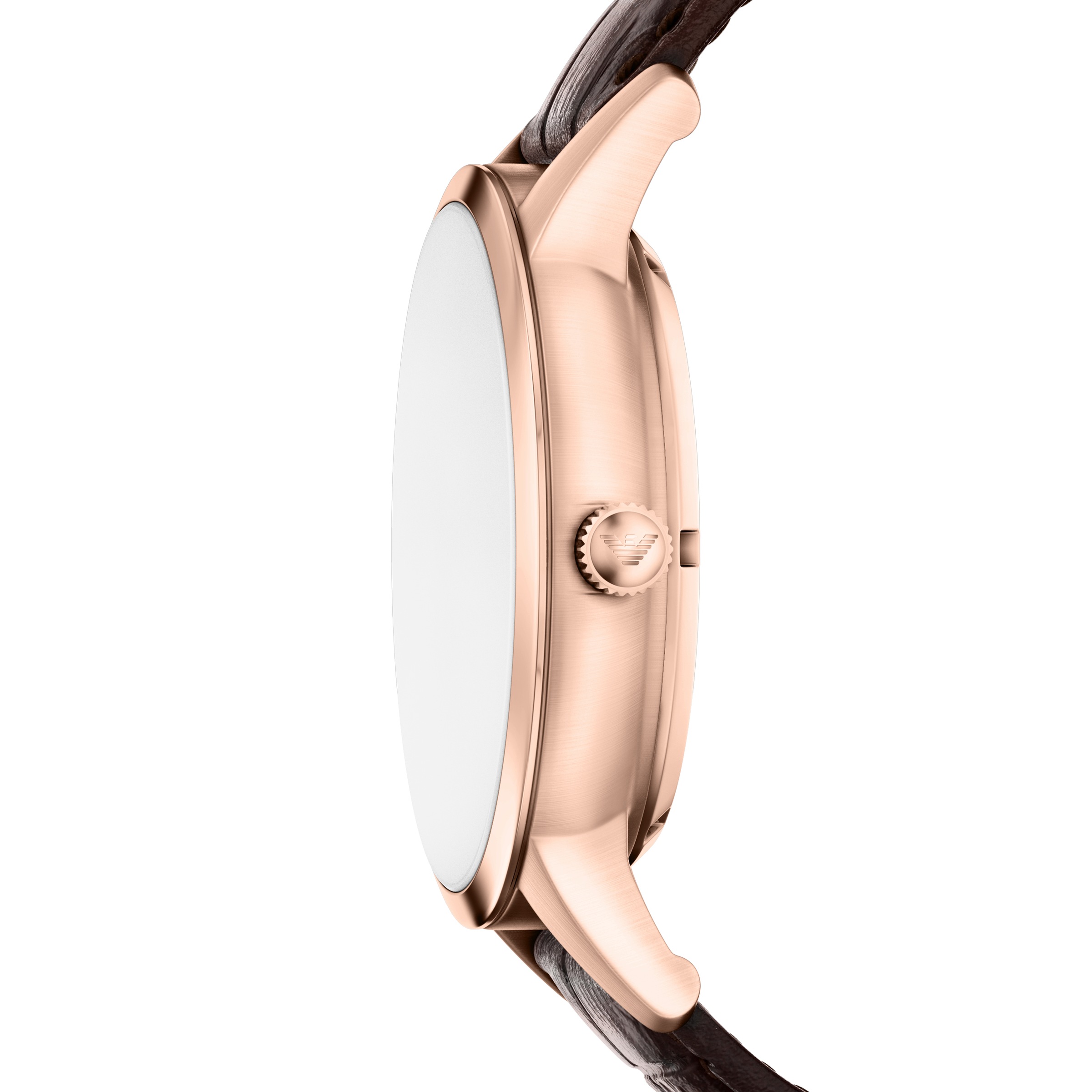 Emporio Armani Automatikuhr Armbanduhr, Mechanische Uhr, Lederarmband, analog