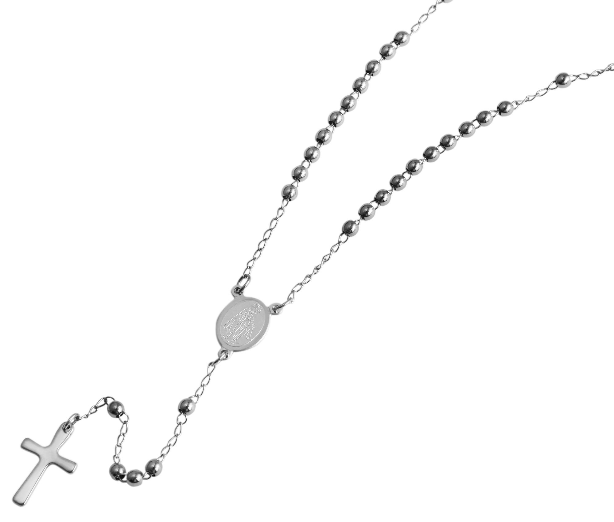 Adelia´s Gliederkette »Unisex Halskette – Rosenkranzkette aus Edelstahl 48 cm« Ein stilvolles Geschenk für besondere Momente