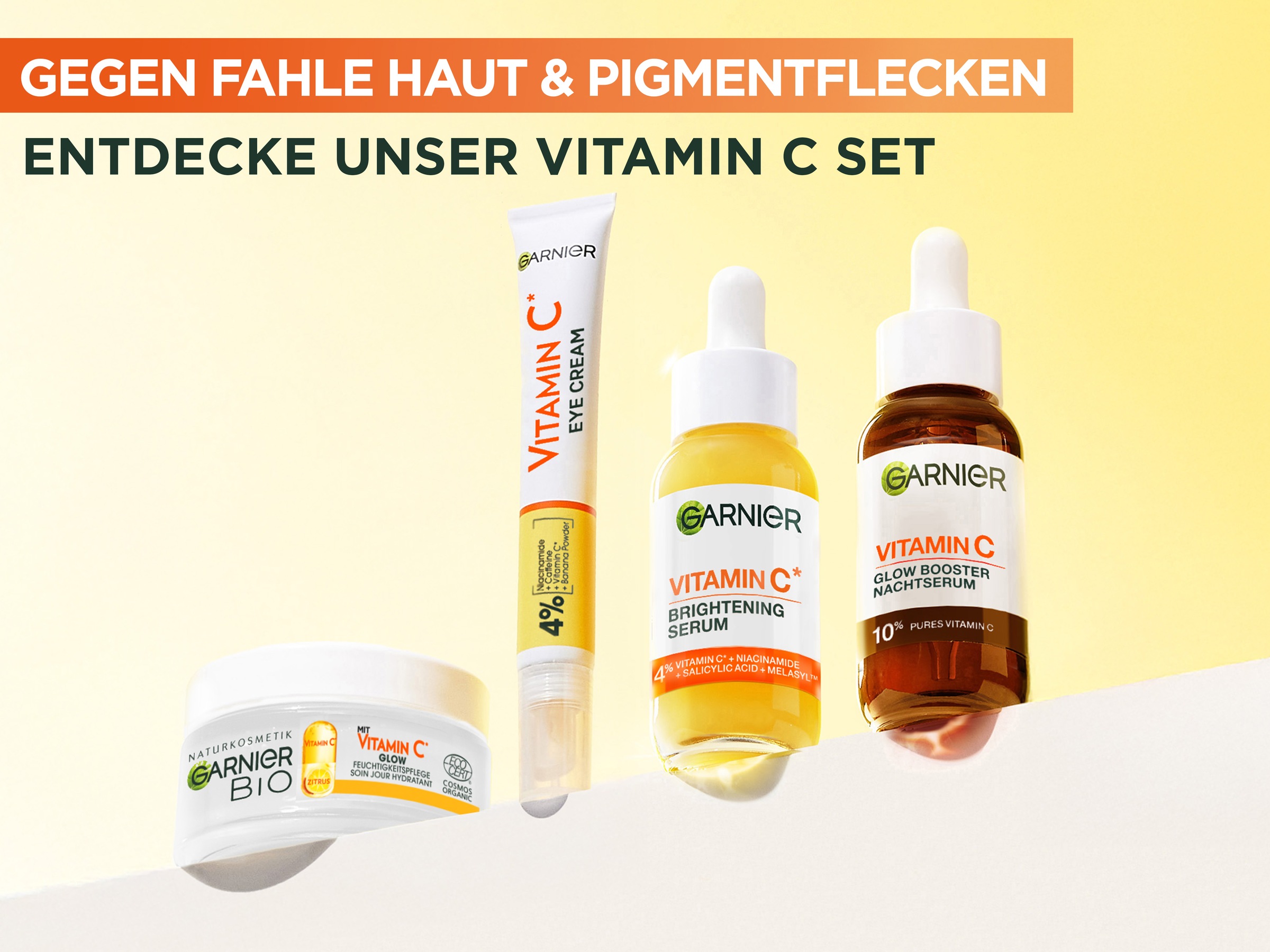GARNIER Gesichtspflege-Set »Garnier SkinActive Max Glow Booster Set« mit Vitamin C