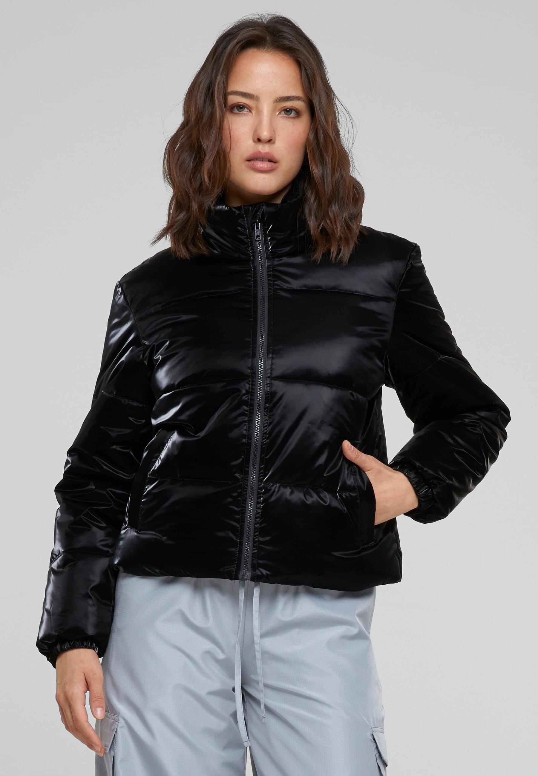 URBAN CLASSICS Winterjacke »Urban Classics Damen Ladies Shark Skin Puffer Jacket« 1 Stk. tlg. ohne Kapuze