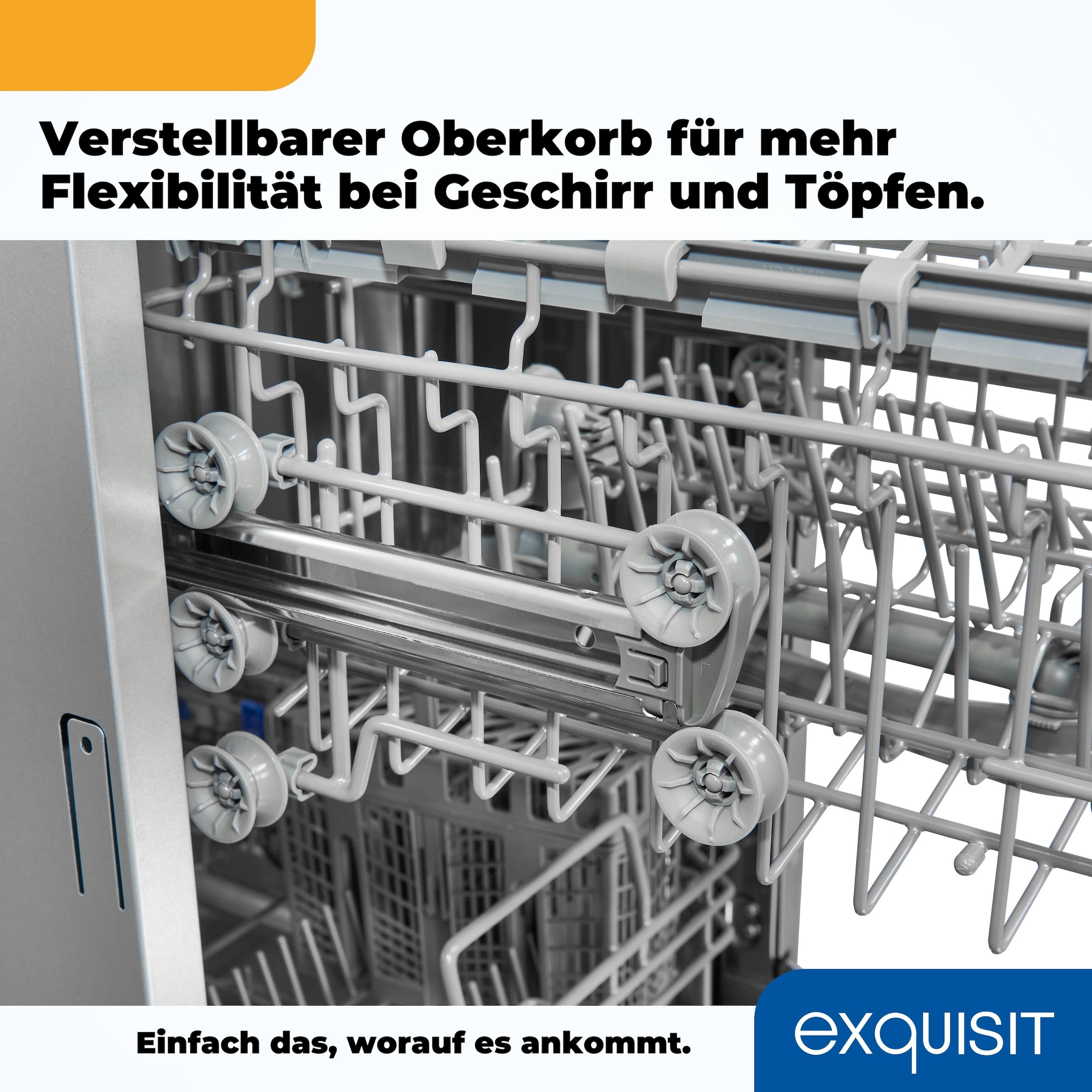 exquisit teilintegrierbarer Geschirrspüler »EGSP2109-EB-030E«, 9 Maßgedecke