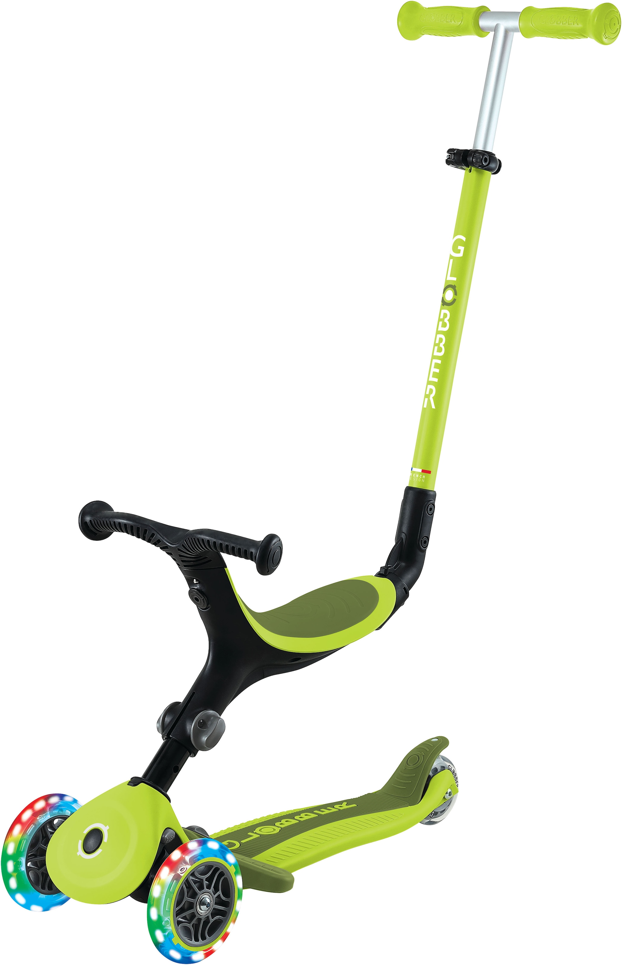Globber Tretroller »GO-UP ACTIVE LIGHTS mit Leuchtrollen«