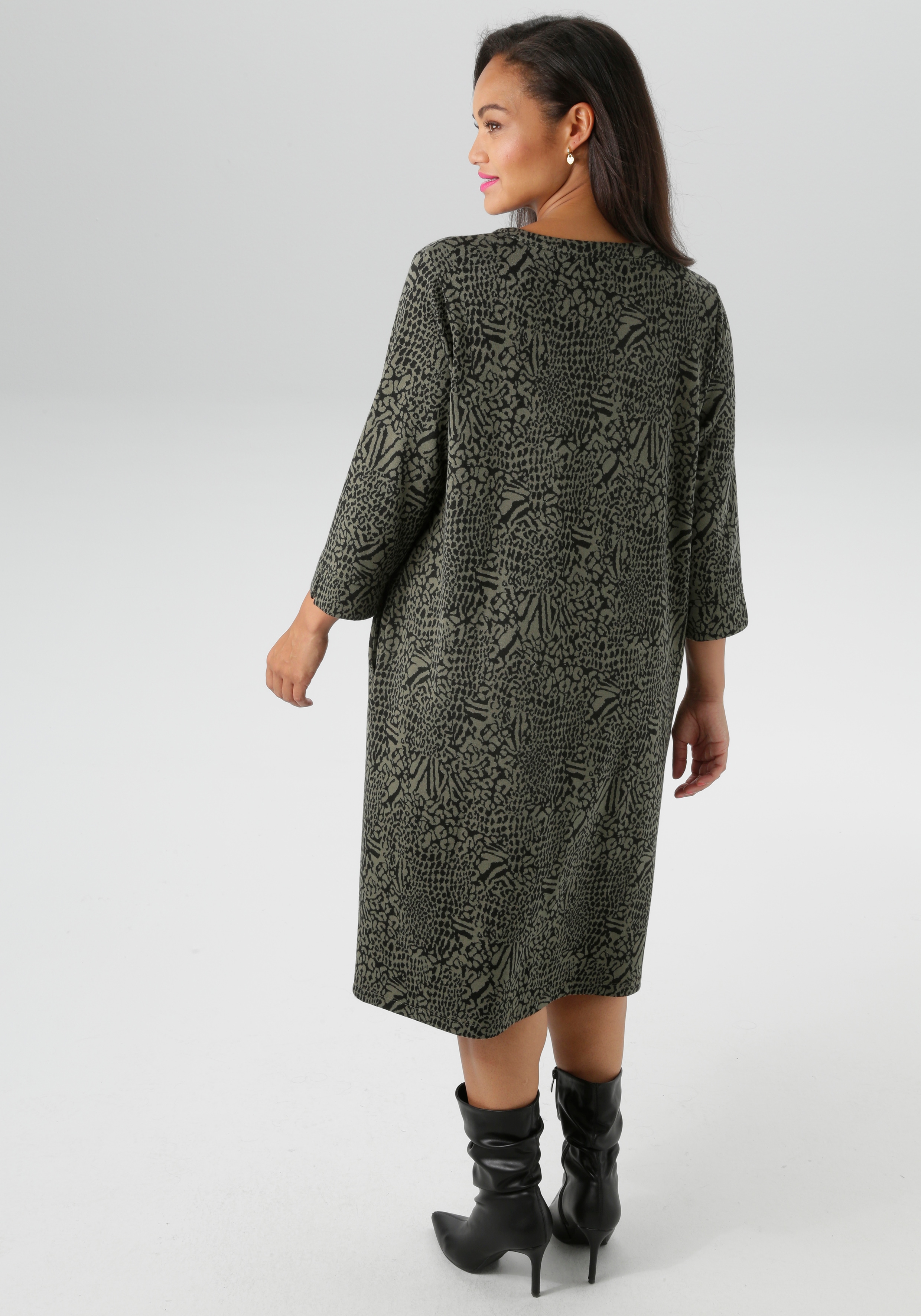 Thumbnail - Aniston PLUS Jerseykleid mit zwei seitlichen Eingrifftaschen