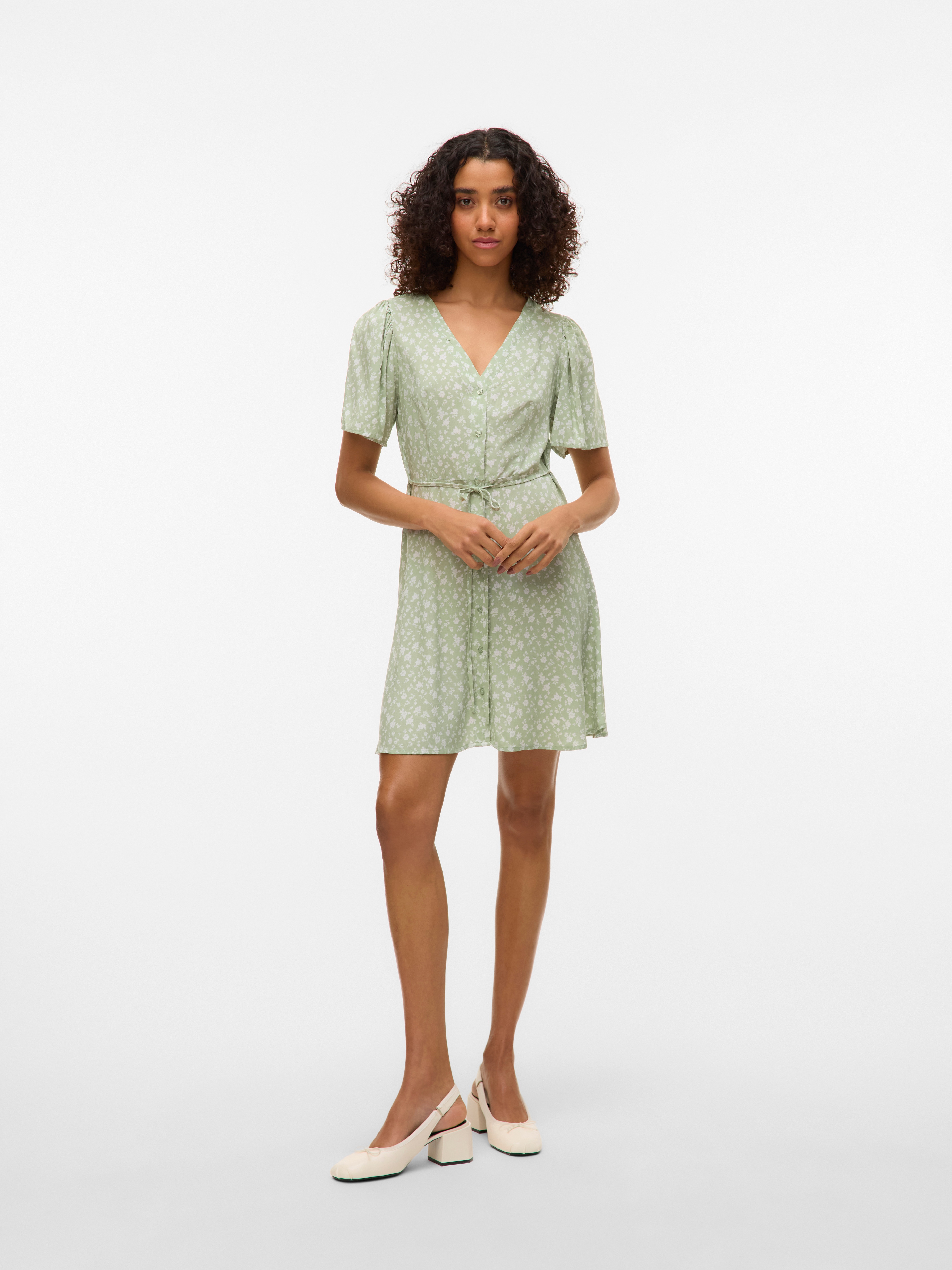 Thumbnail - Vero Moda "VMALBA SS SHORT DRESS WVN NOOS" Viskose, slim fit