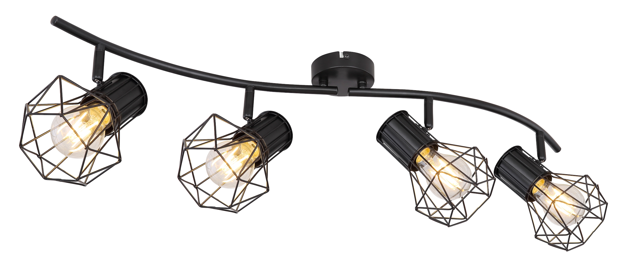 GLOBO LIGHTING Deckenspot »PRISKA« E27 1 Stk. Strahler Schwarz, beweglich, E27