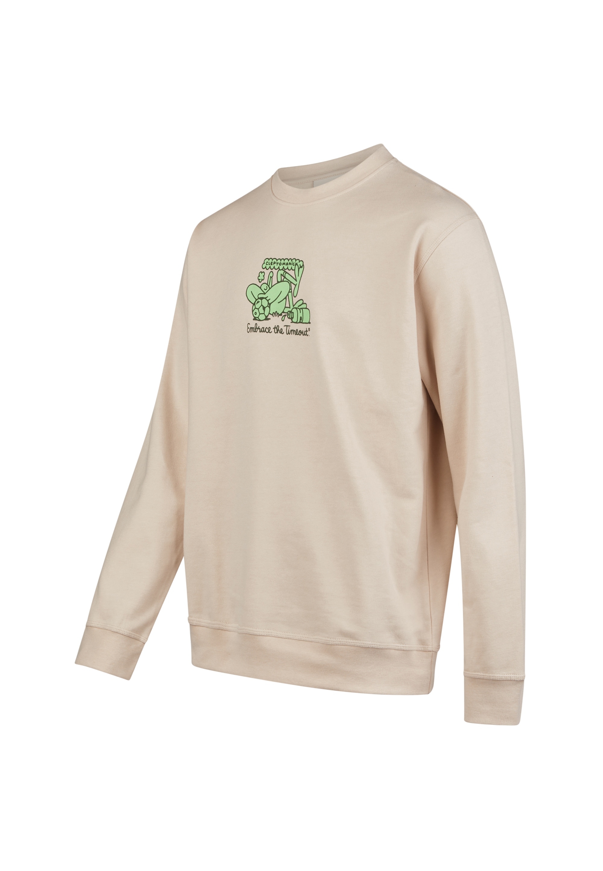 Cleptomanicx Strickpullover »Embrace Football«, mit coolem Print vorne