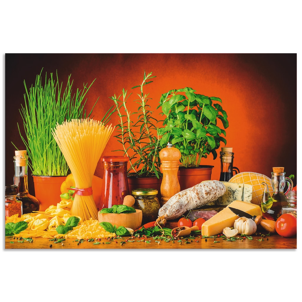 Artland Küchenrückwand »Mediterranes und italienisches Essen«, (1 tlg.)