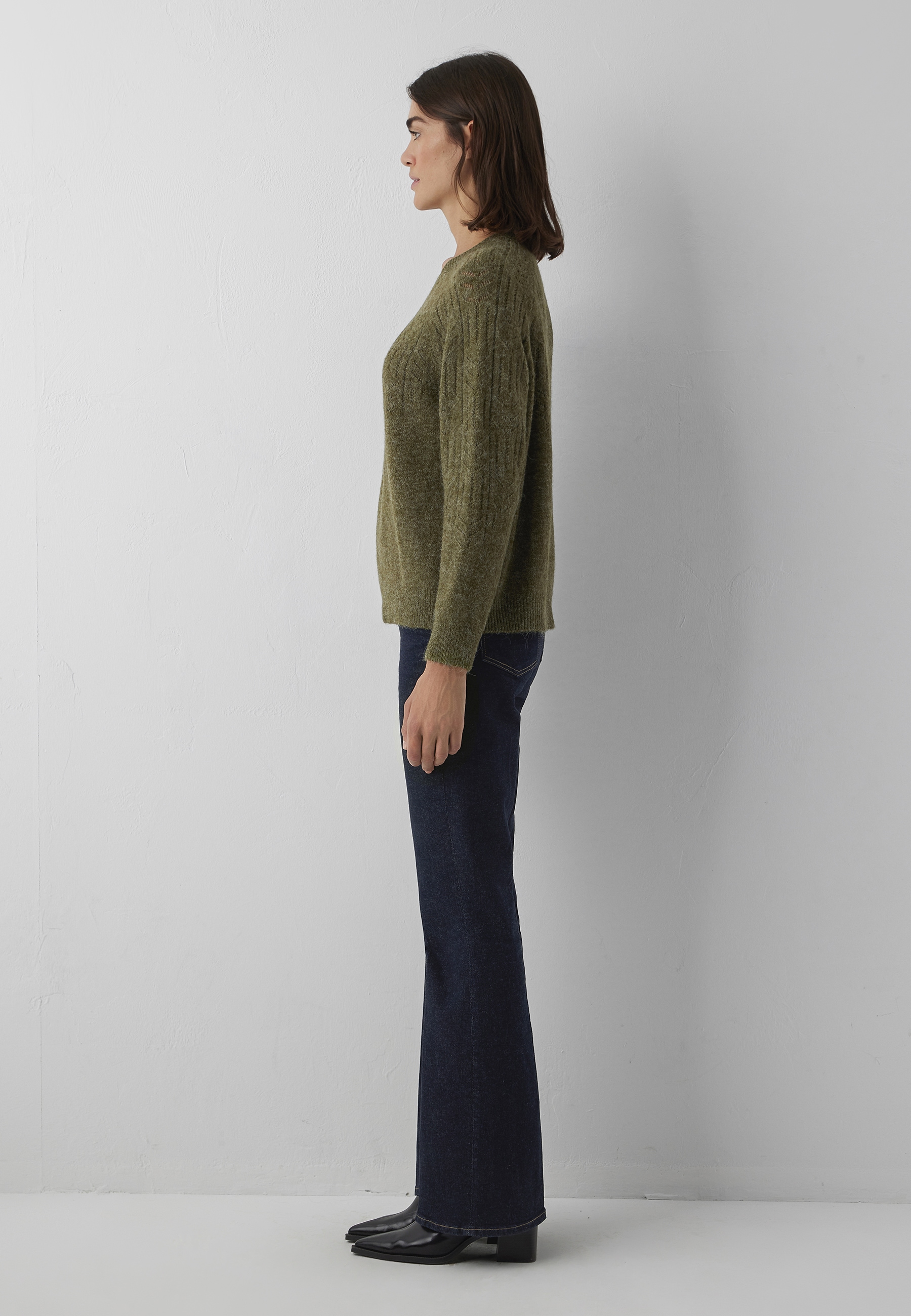 Mavi Rundhalspullover »CREW NECK SWEATER« Pullover Strukturiert