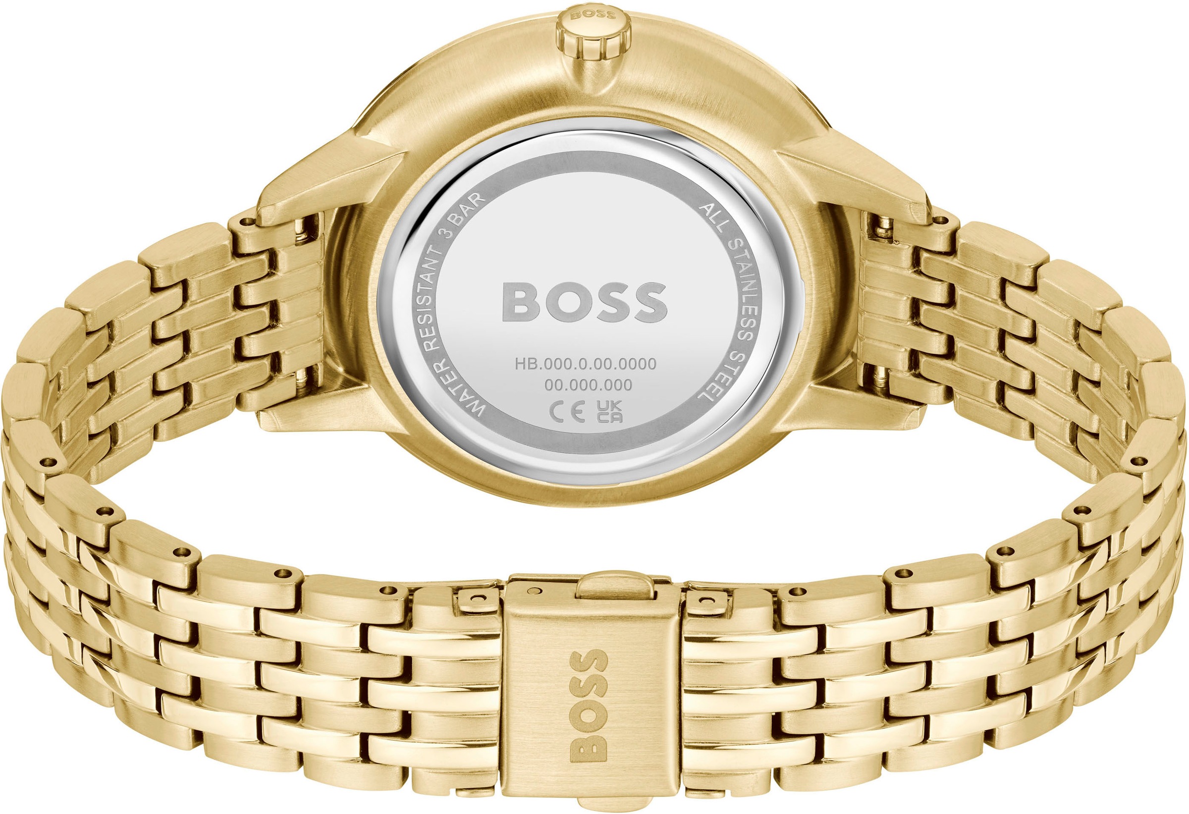 BOSS Multifunktionsuhr »SYMPHONY«, Quarzuhr, Armbanduhr, Damenuhr, Edelstahlarmband, analog