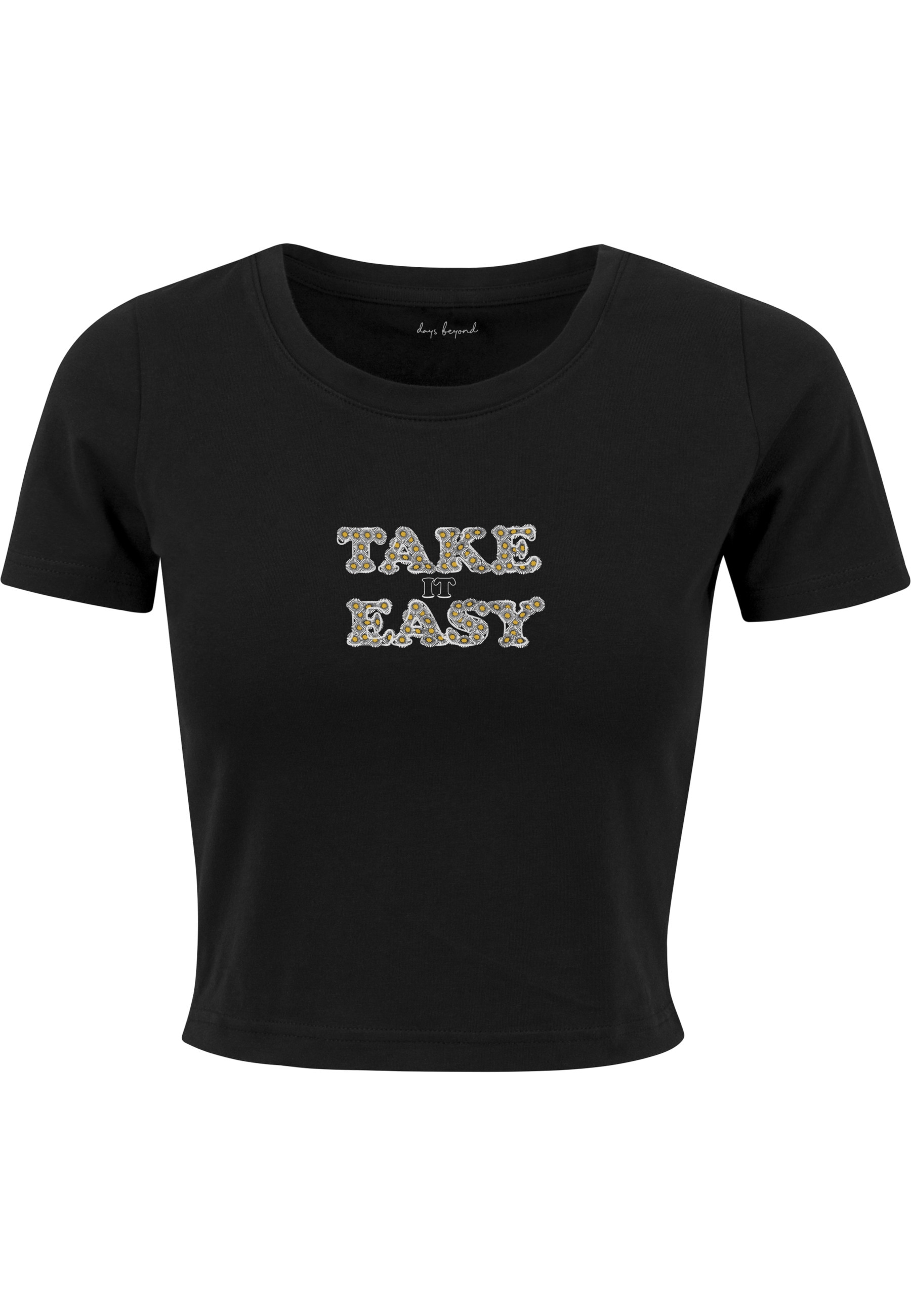 Miss Tee T-Shirt "Miss Tee Damen Take It Daisy Cropped Tee" 1 Stk. günstig online kaufen