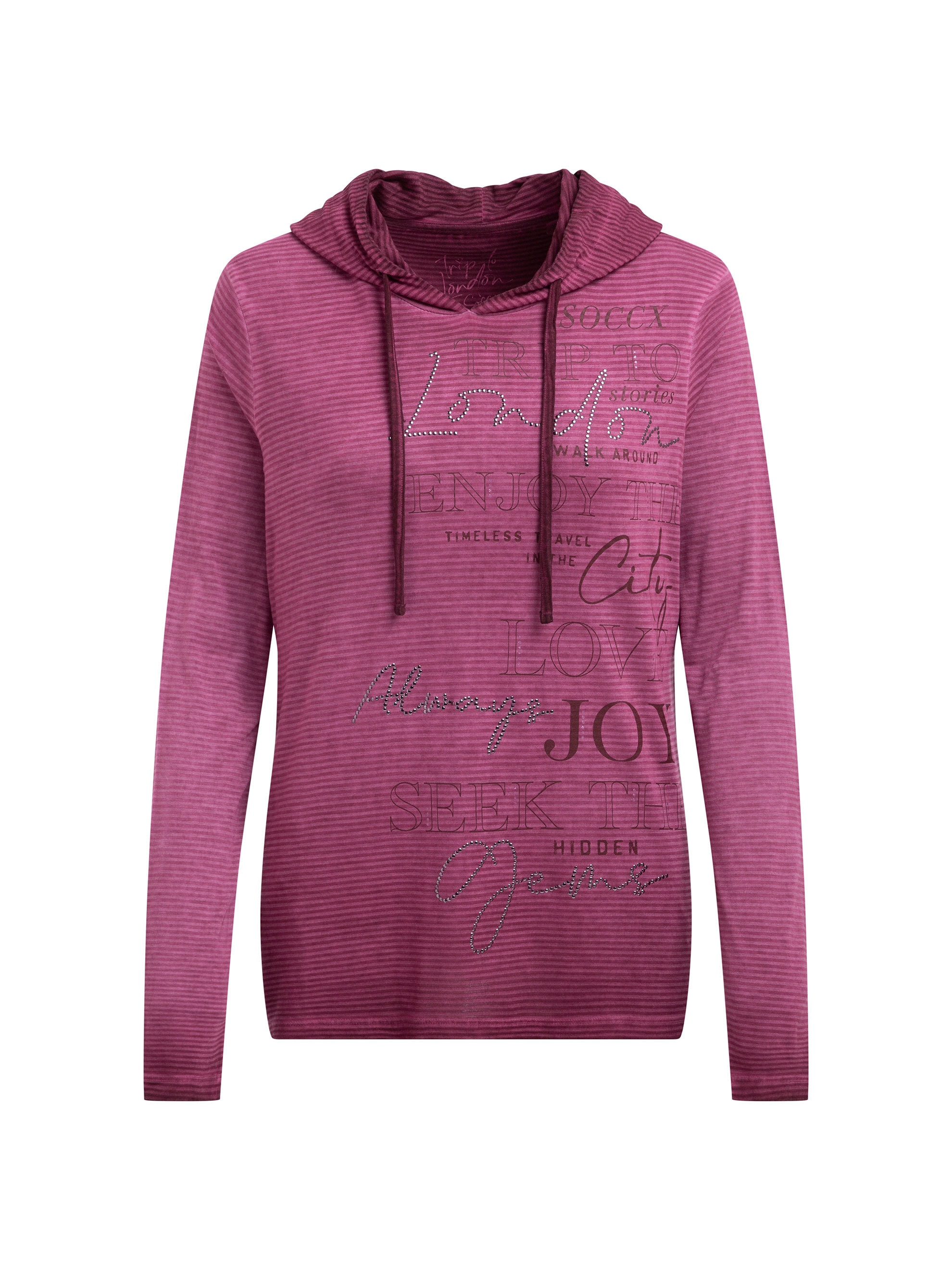 SOCCX Langarmshirt mit Glitzersteinchen