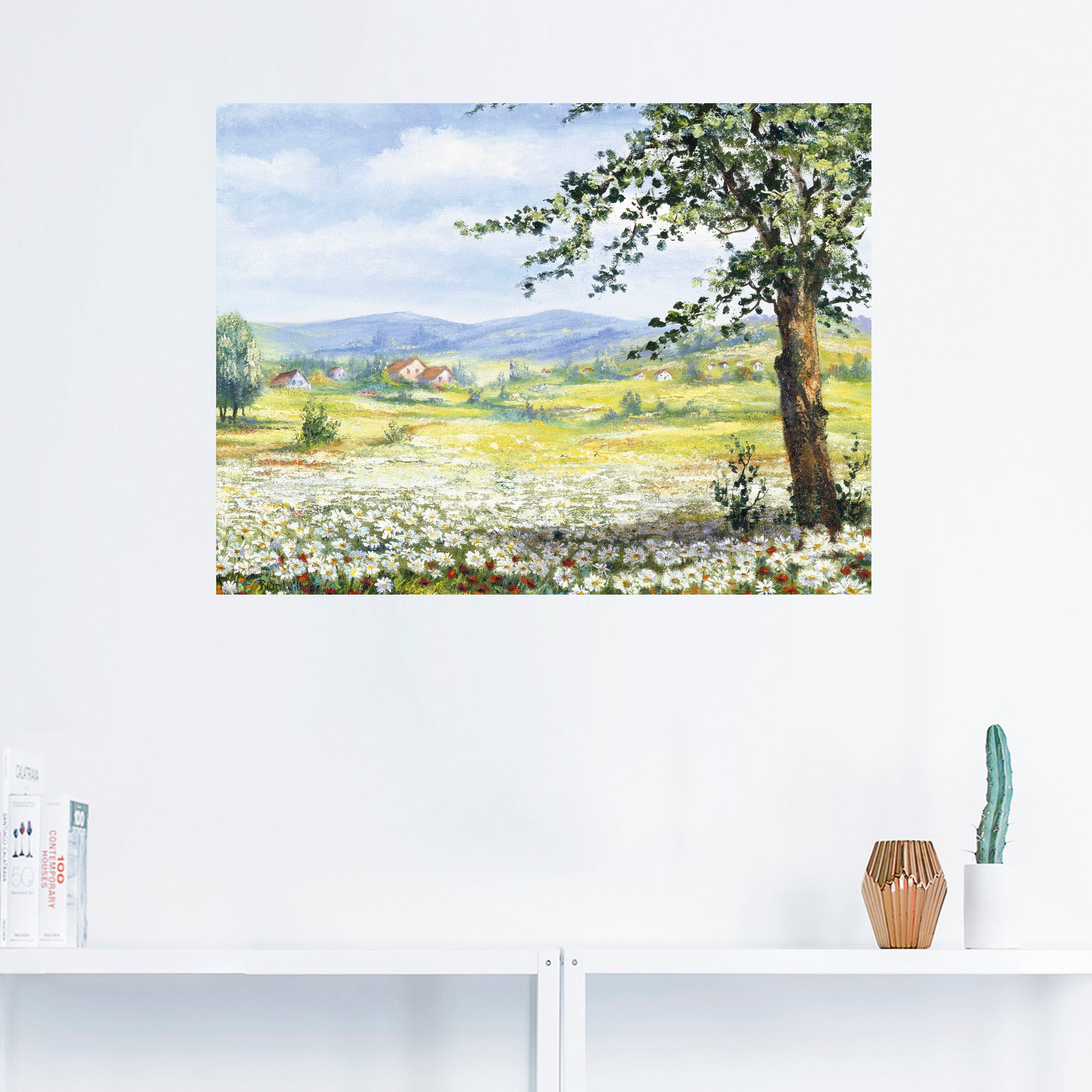 Artland Wandbild "Margeritenfeld", Wiesen & Bäume, (1 St.), als Poster, Wan günstig online kaufen